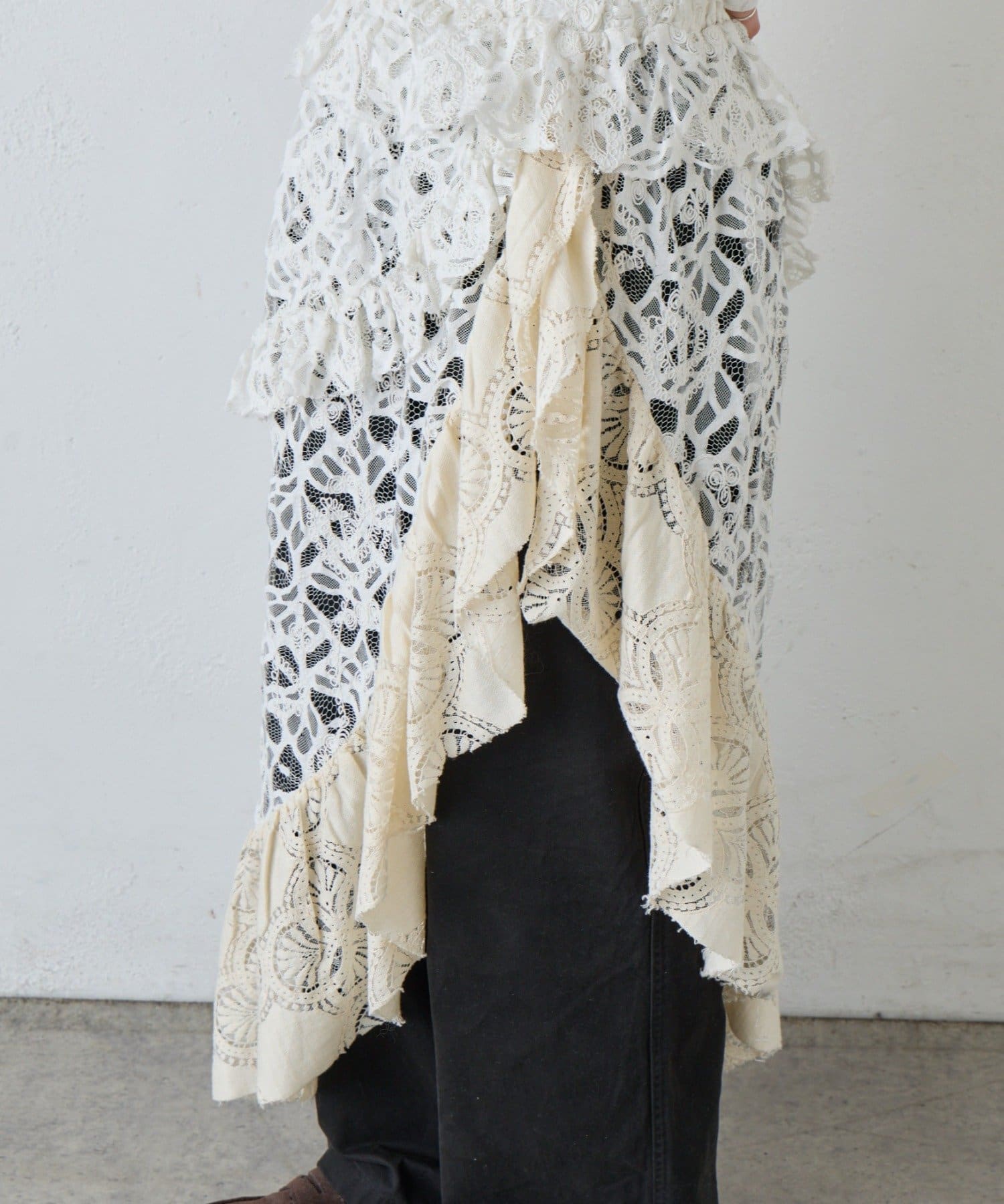 CIAOPANIC TYPY(チャオパニックティピー) 【etsinta/エシンタ】レースアシメスカートINDIA