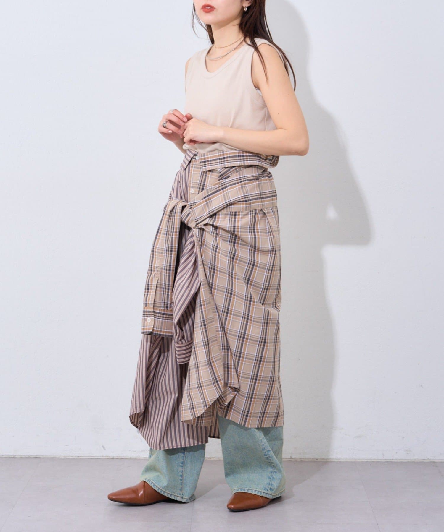 CIAOPANIC TYPY(チャオパニックティピー) 【etsinta】2wayシャツスカート