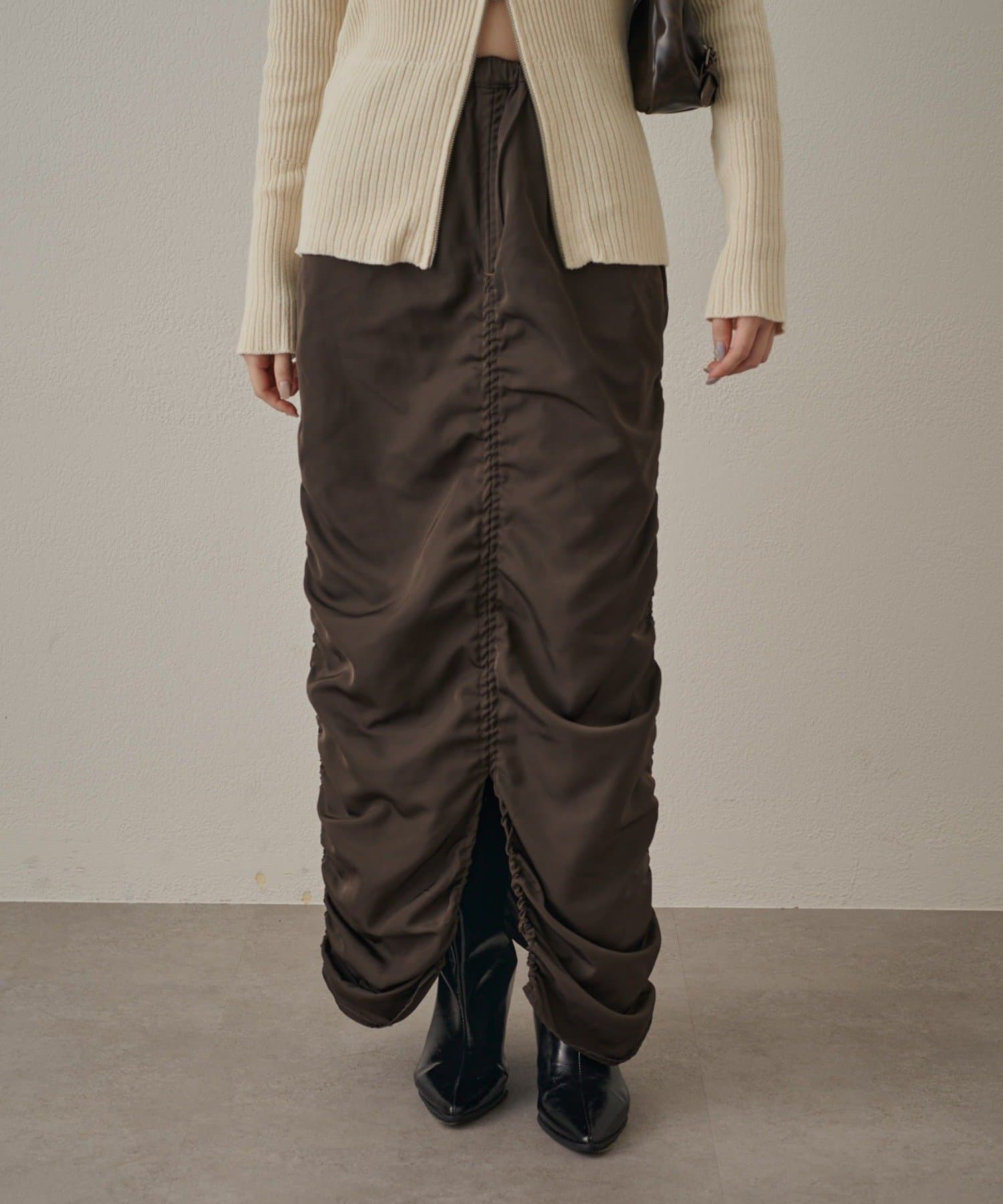 mline(エムライン) [mline]ギャザーカーゴスカート