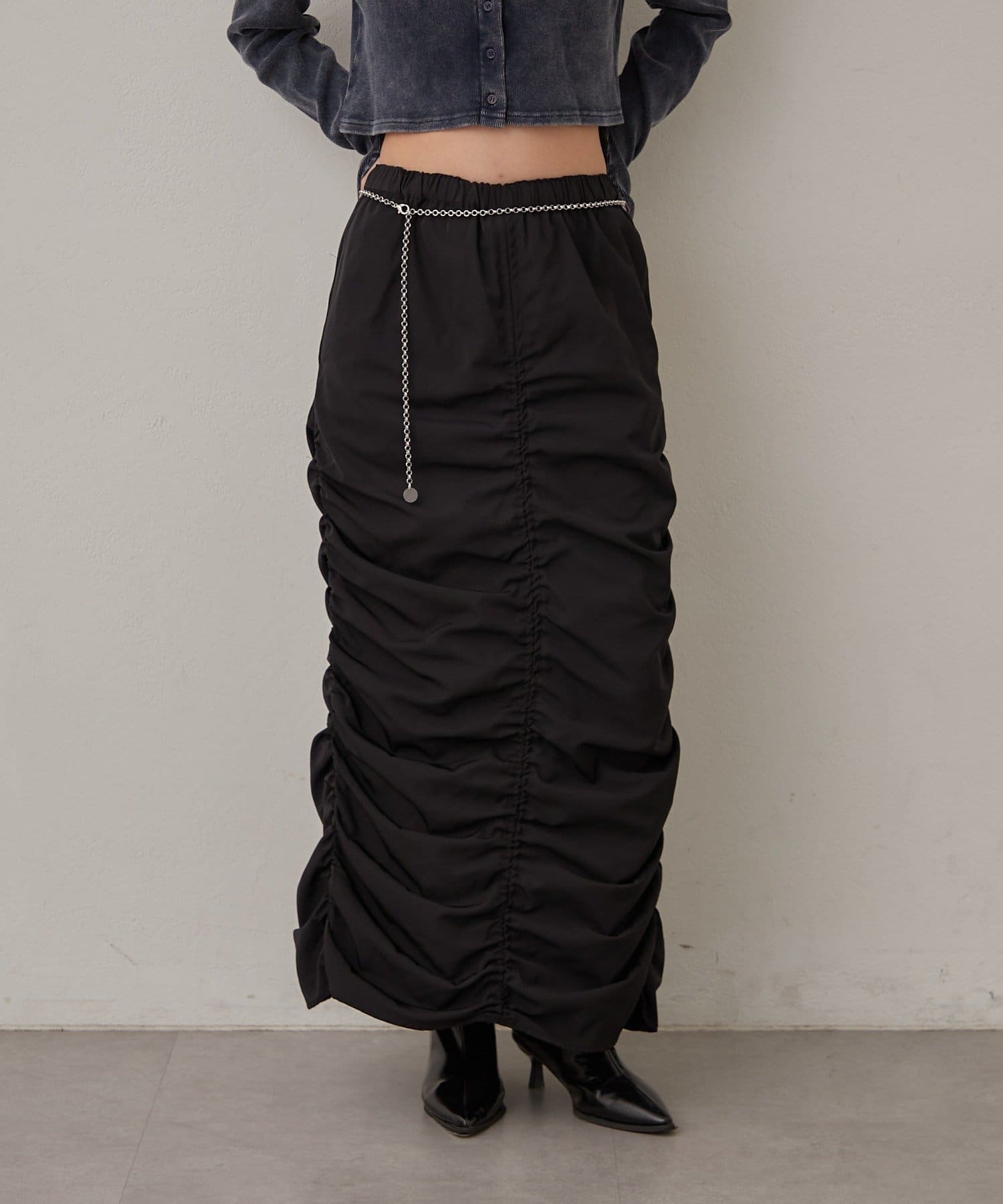 mline(エムライン) [mline]ギャザーカーゴスカート