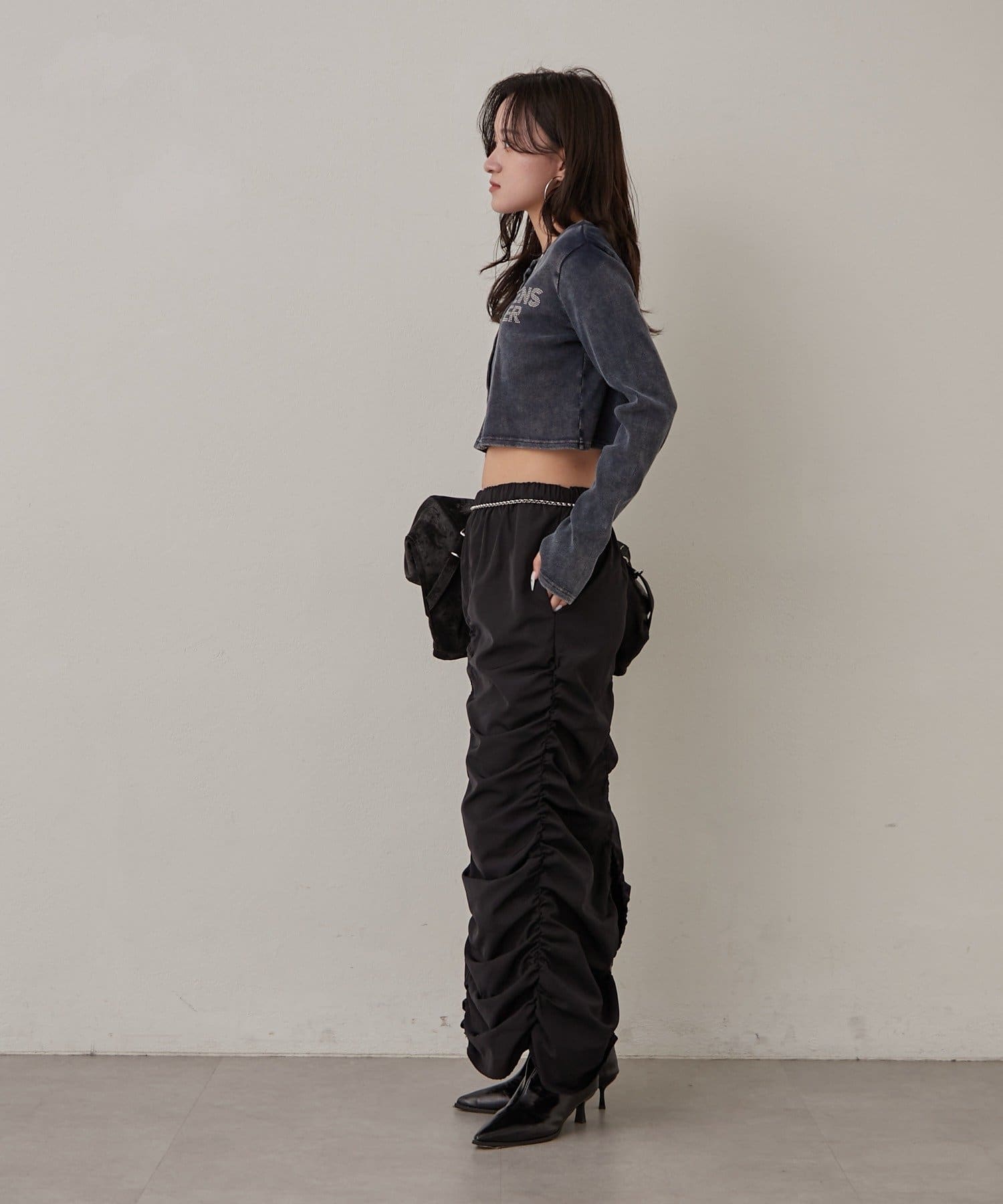 mline(エムライン) [mline]ギャザーカーゴスカート