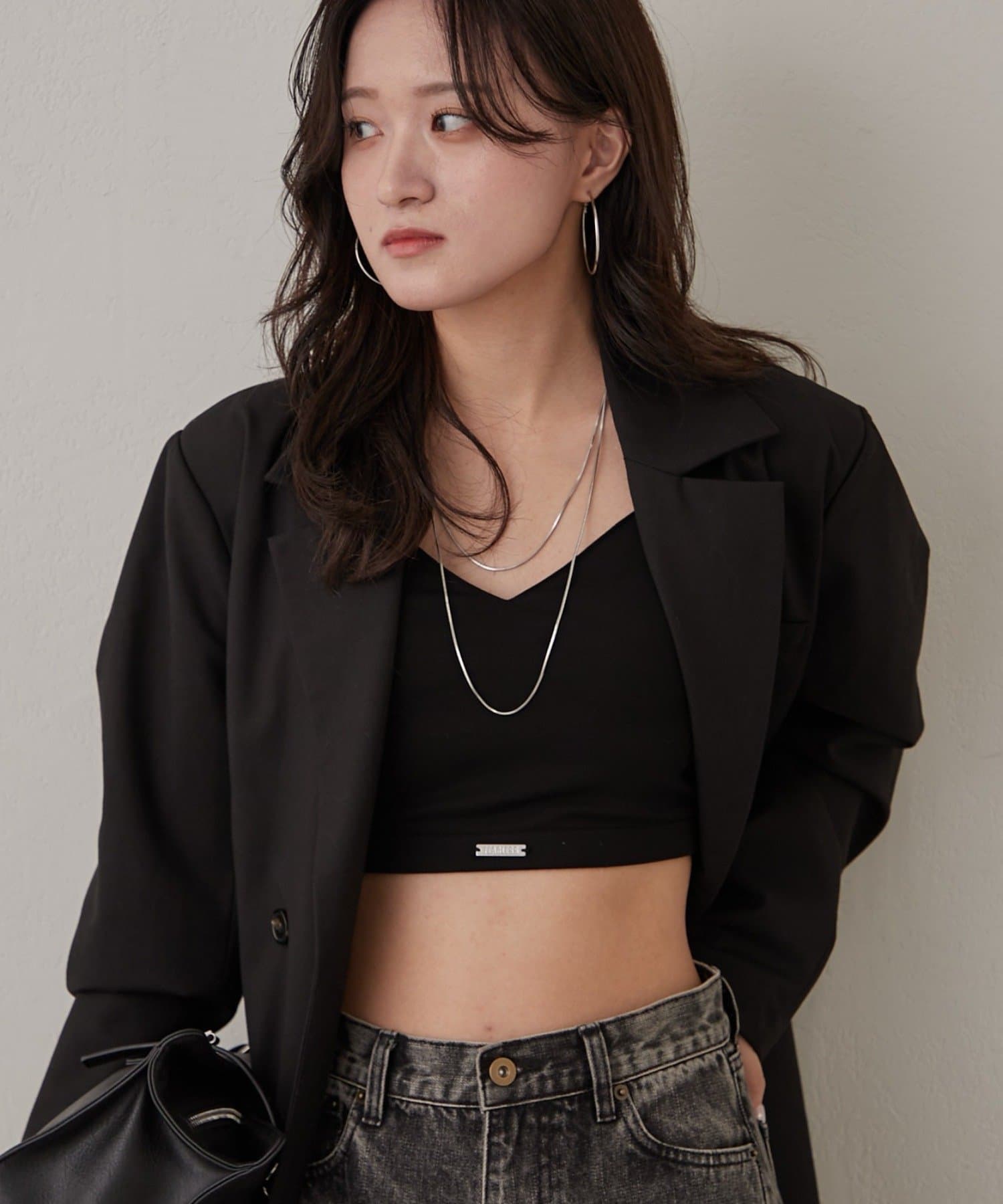 mline(エムライン) [mline]パット付き プレートシンプルキャミ