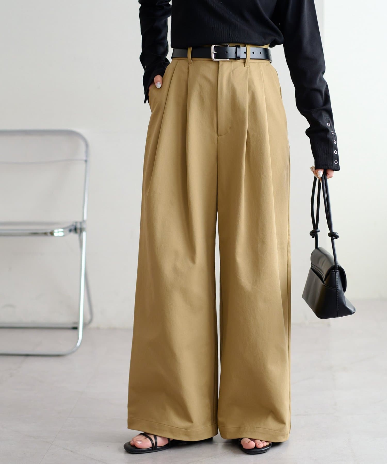 DISCOAT(ディスコート) 2タックワイドストレッチチノ