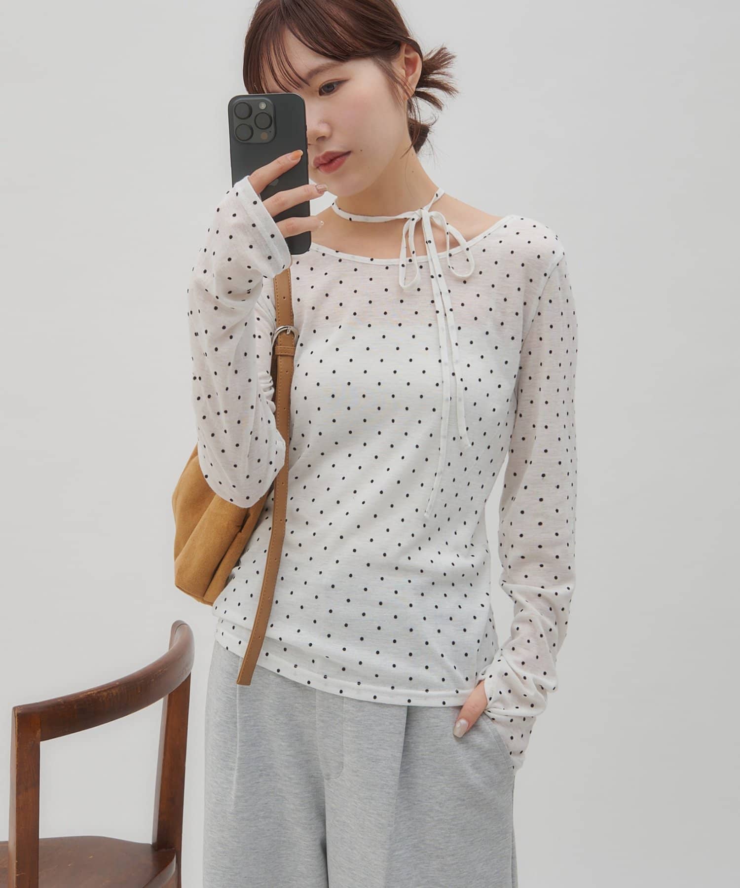 DISCOAT(ディスコート) 【SS先行予約/umm.】チョーカードットロングスリーブ