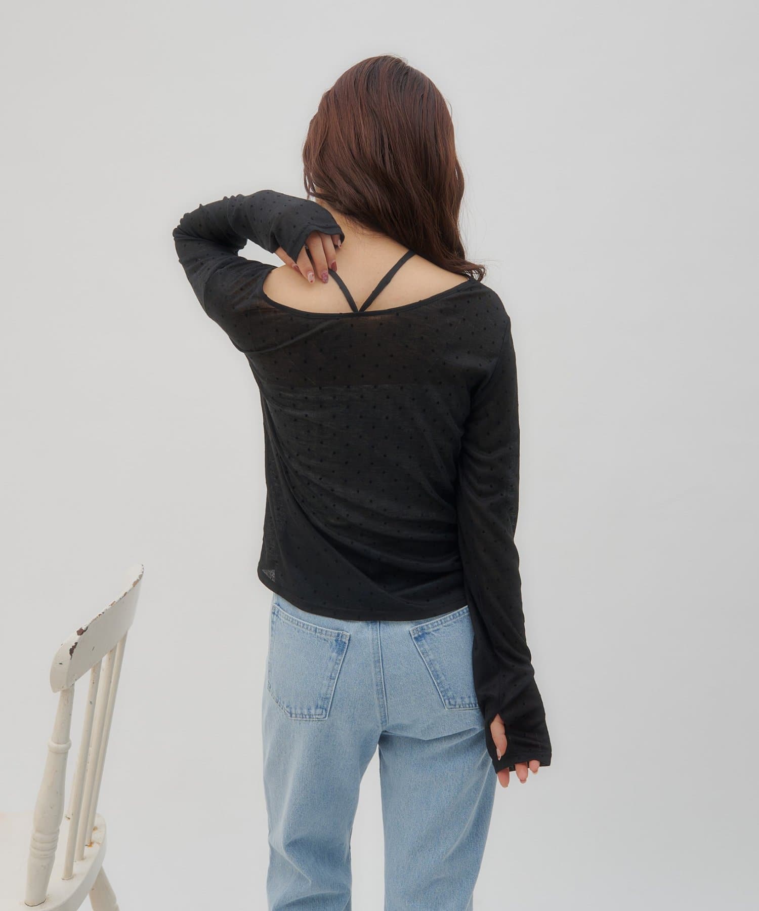 DISCOAT(ディスコート) 【SS先行予約/umm.】チョーカードットロングスリーブ