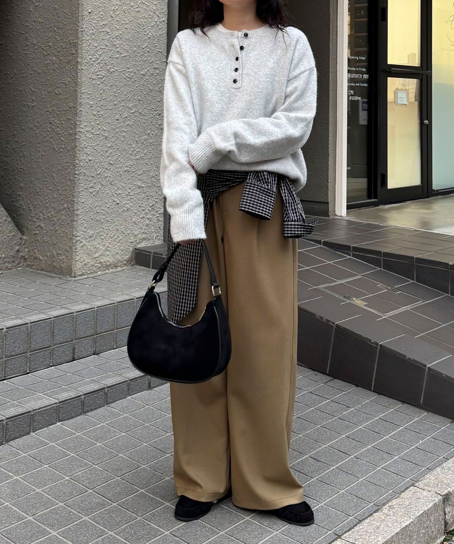 FREDY & GLOSTER(フレディ アンド グロスター) ヘンリーネックニットプルオーバー