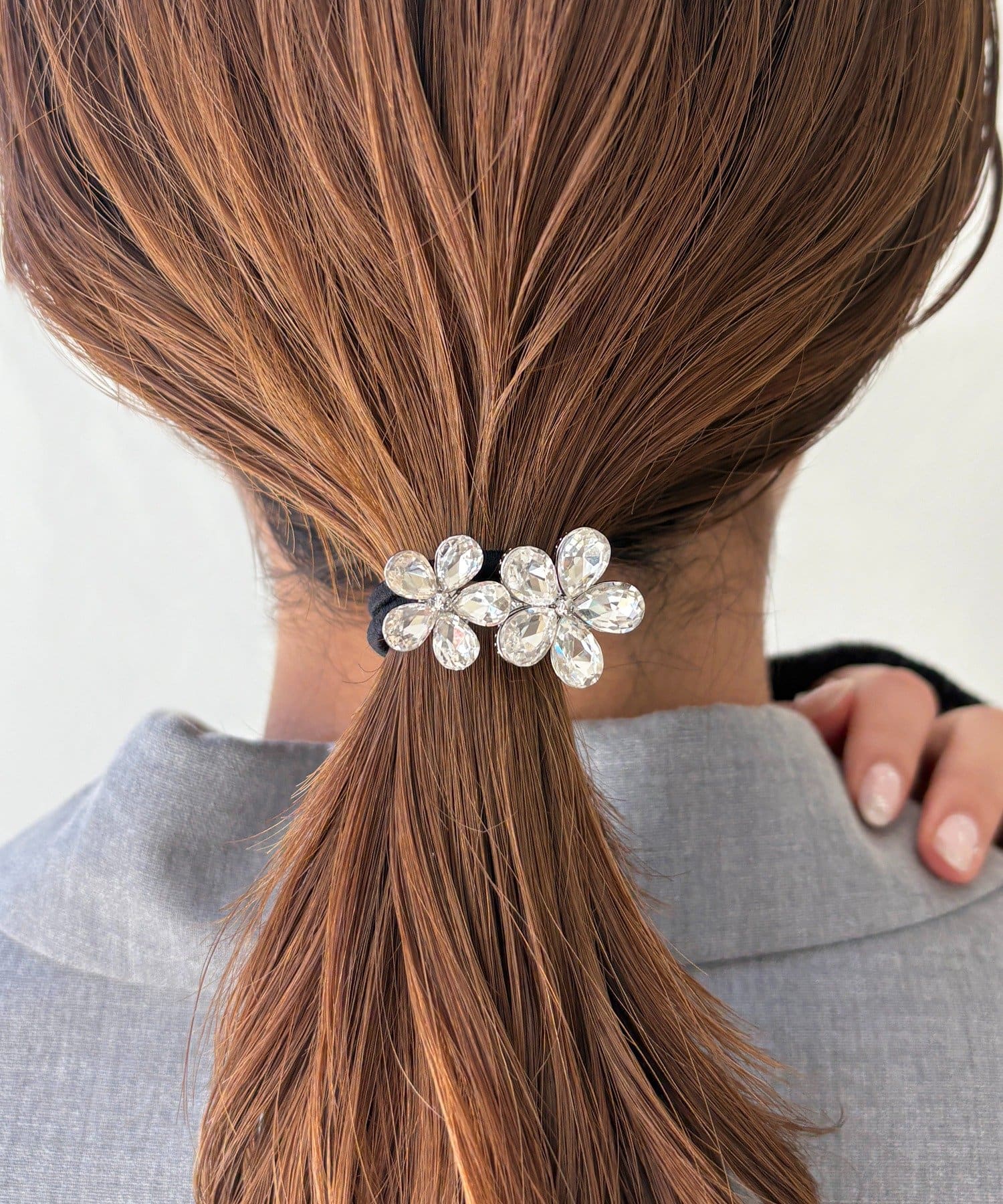 Lattice(ラティス) ストーンフラワーヘアゴム