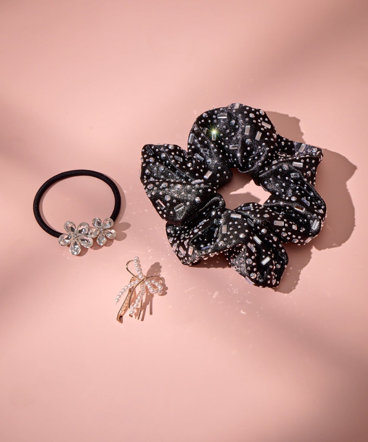 Lattice(ラティス) ストーンフラワーヘアゴム