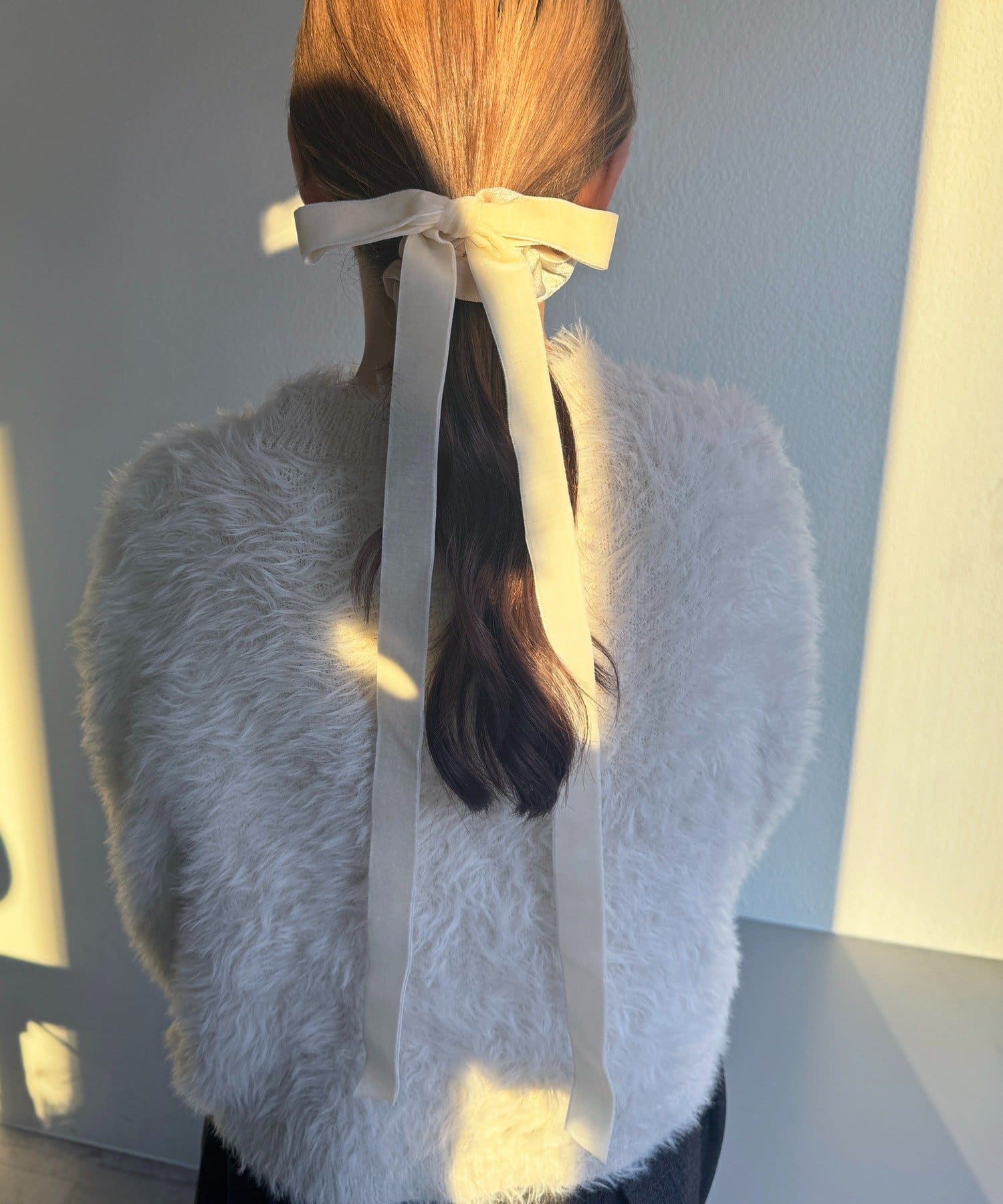 Lattice(ラティス) マルチリボン付きベロアシュシュ