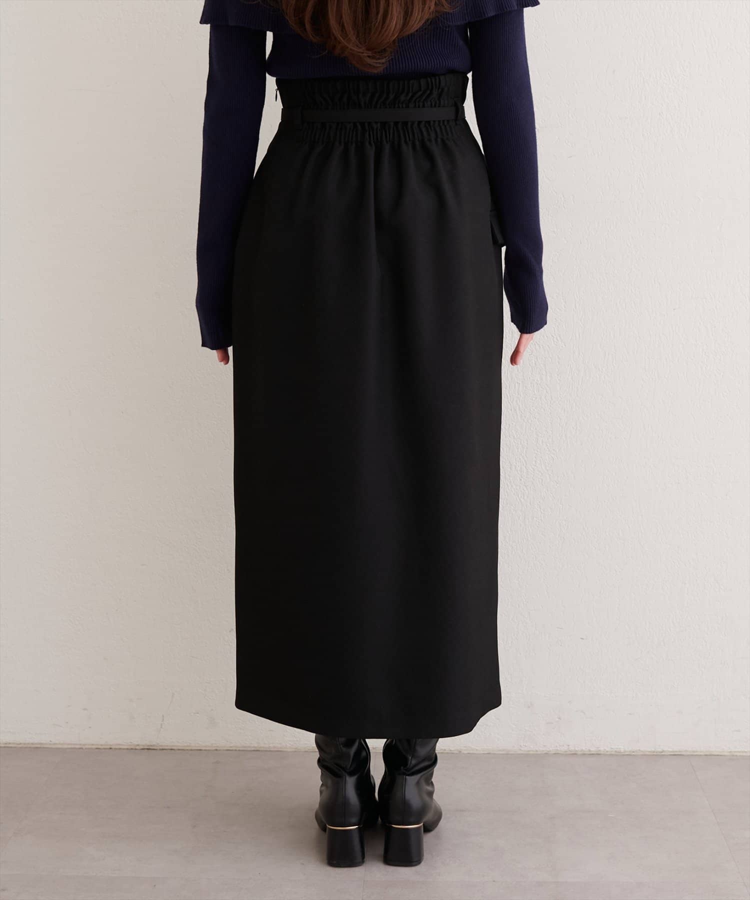 natural couture(ナチュラルクチュール) ベルト付きナロースカート