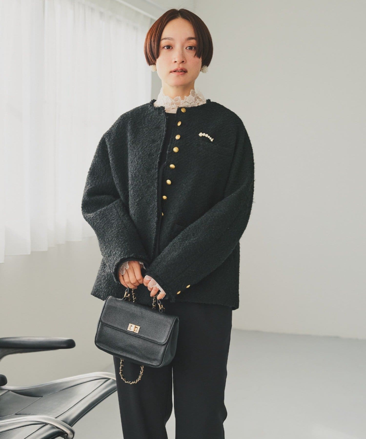 PUAL CE CIN(ピュアルセシン) チェーンショルダー2WAYバッグ