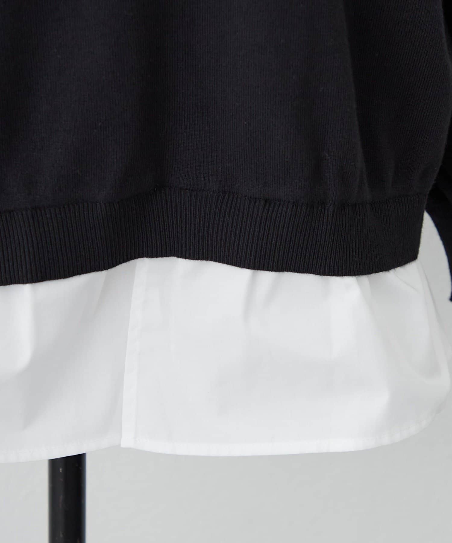 Remind me and forever(リマインドミーアンドフォーエバー) 【nane/WEB限定】《一枚でこなれ感》シャツドッキングニット