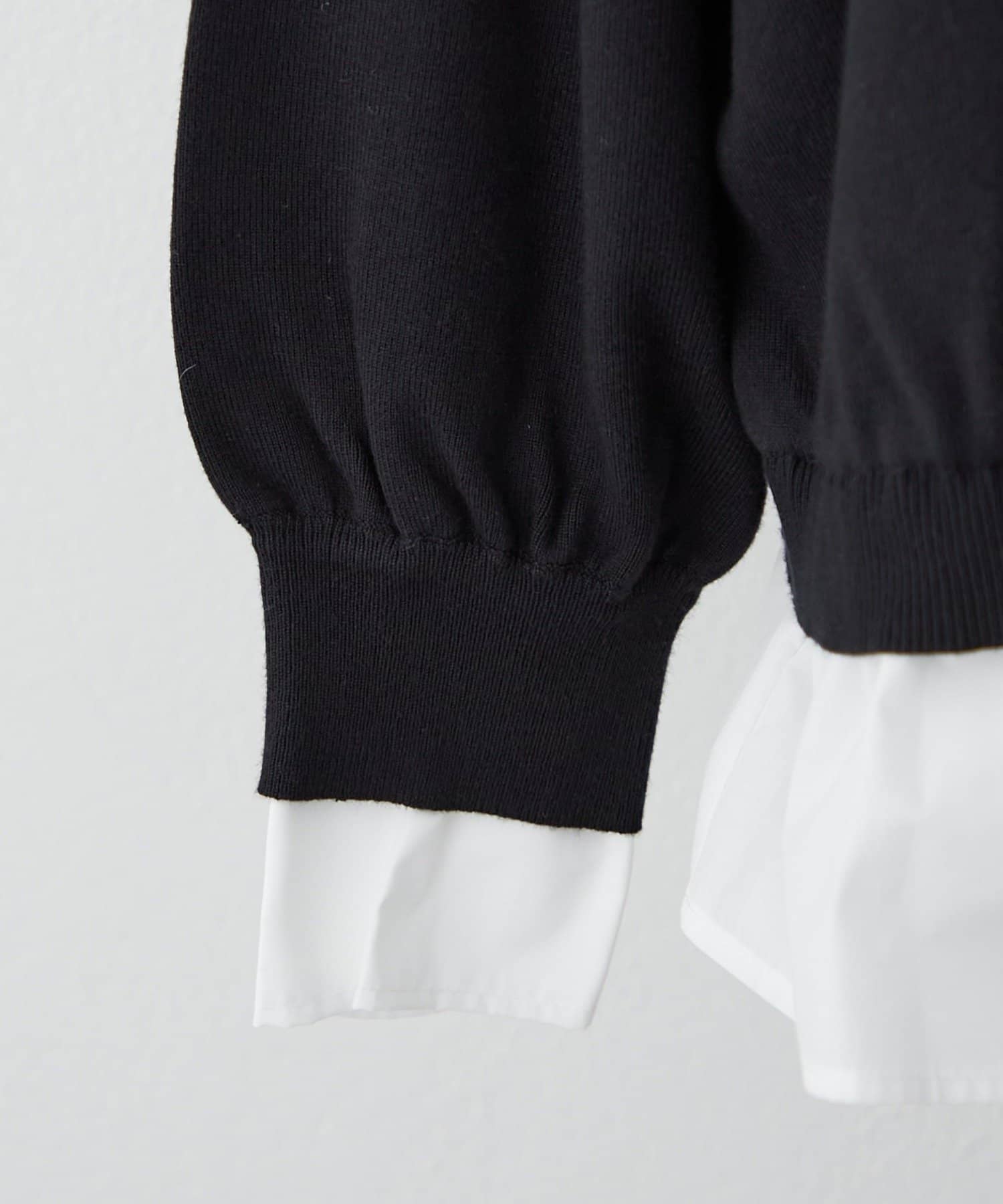 Remind me and forever(リマインドミーアンドフォーエバー) 【nane/WEB限定】《一枚でこなれ感》シャツドッキングニット