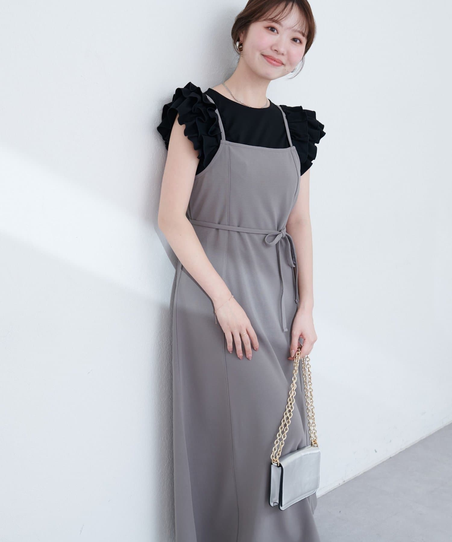 NICE CLAUP / OLIVE des OLIVE OUTLET(ナイスクラップ  / オリーブ デ オリーブ アウトレット) 【natural couture】楽ちんキャミワンピース