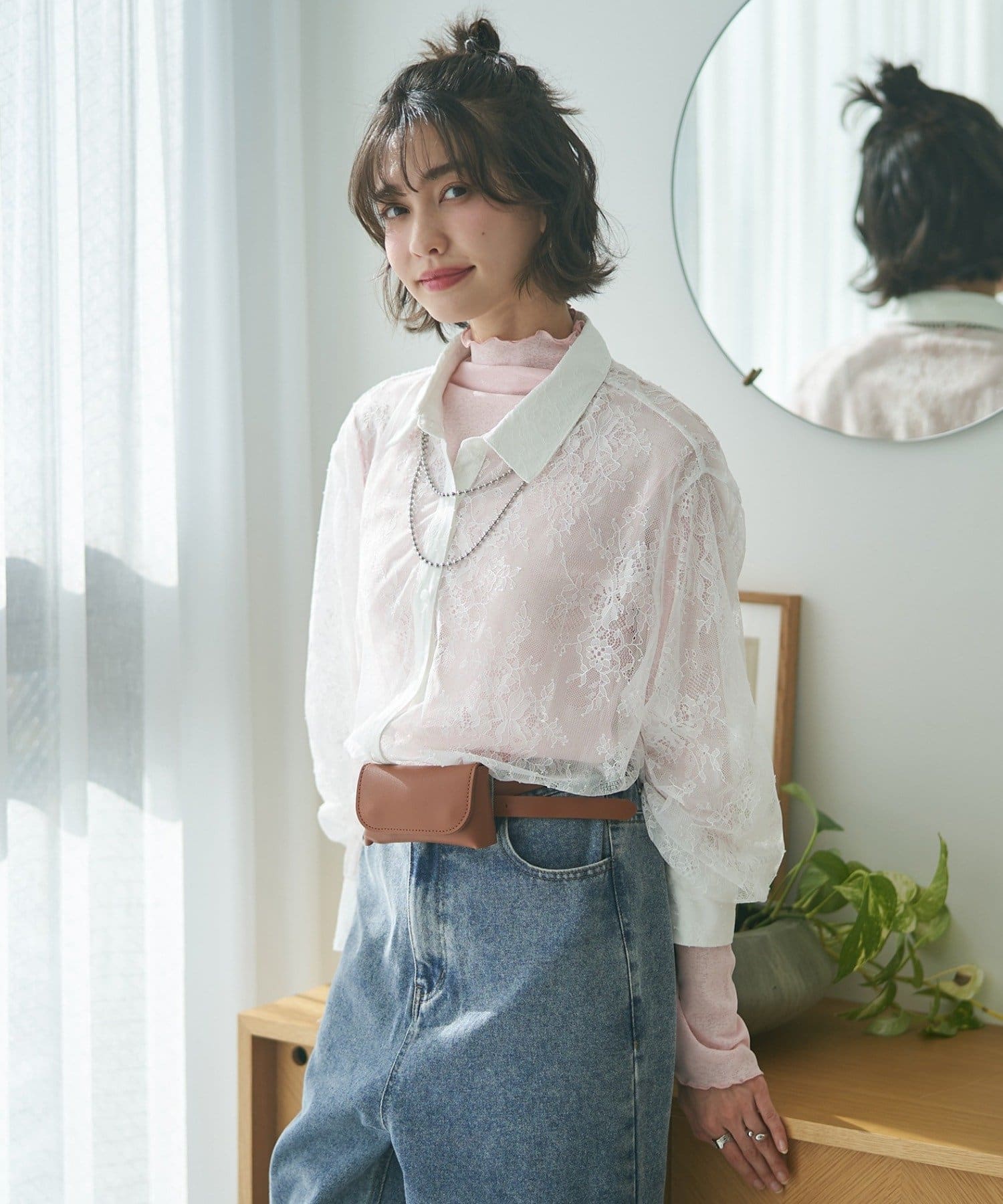 Remind me and forever(リマインドミーアンドフォーエバー) 【2026SS】ひげレースシャツ