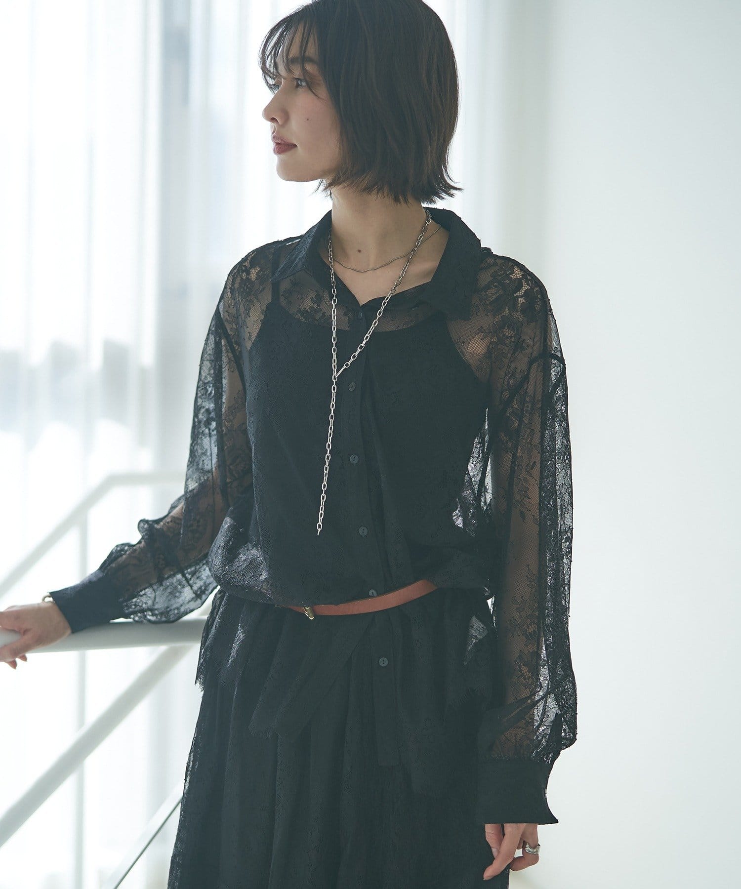 Remind me and forever(リマインドミーアンドフォーエバー) 【2026SS】ひげレースシャツ