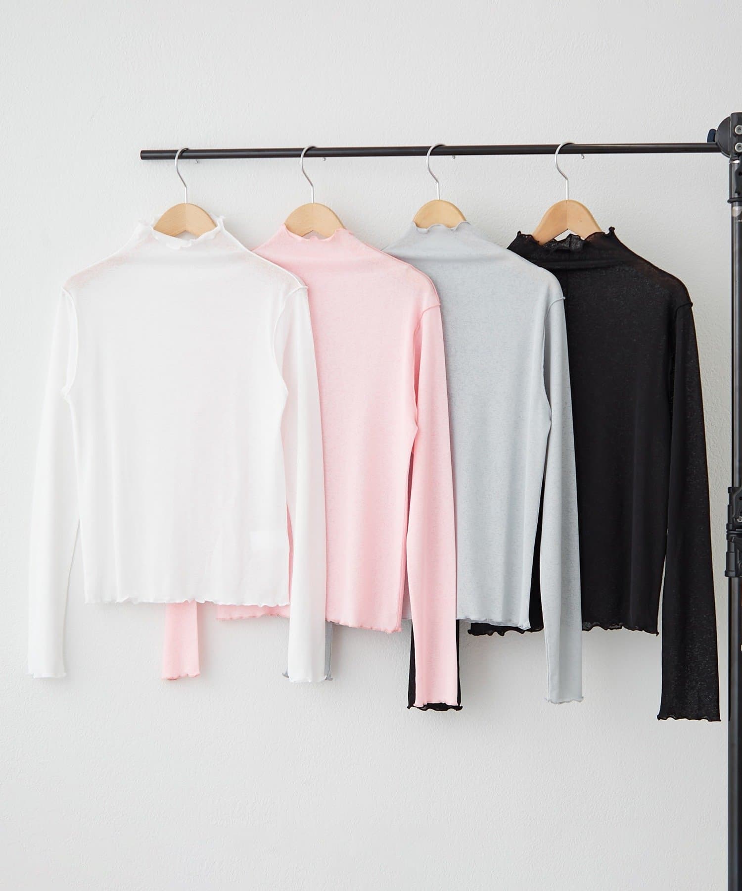 Remind me and forever(リマインドミーアンドフォーエバー) 【2026SS】レイヤードにおすすめ、シアーネットボトルネックプルオーバー