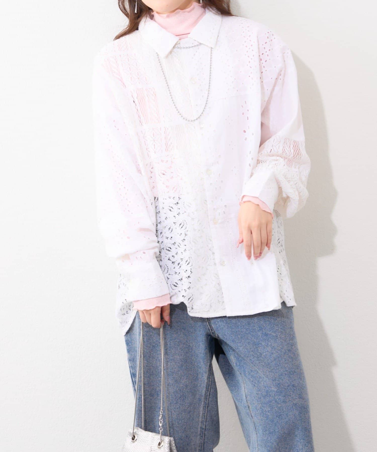 Remind me and forever(リマインドミーアンドフォーエバー) 【2026SS】レイヤードにおすすめ、シアーネットボトルネックプルオーバー