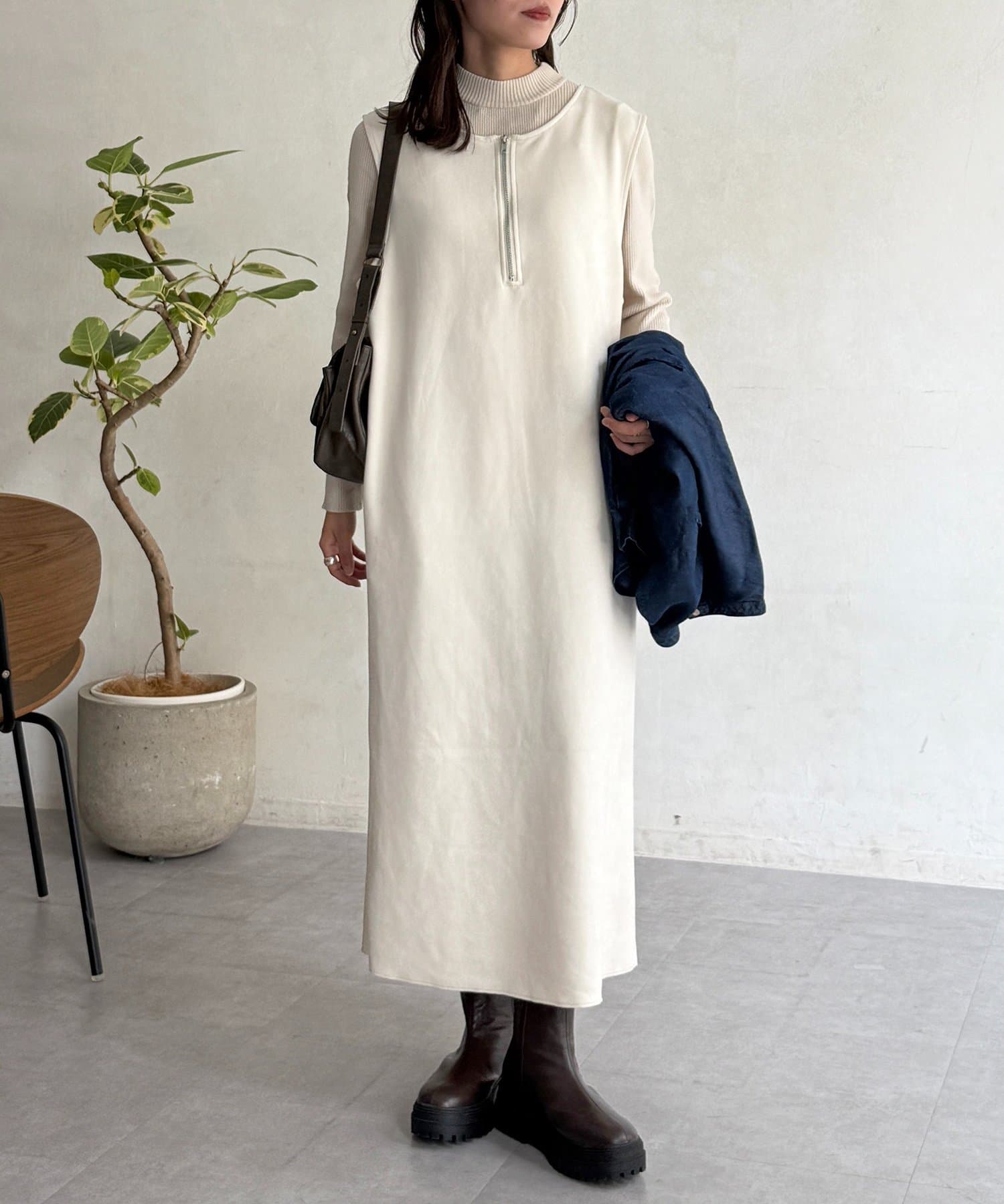 CPCM(シーピーシーエム) インナーセットフェイクスエードジャンスカ