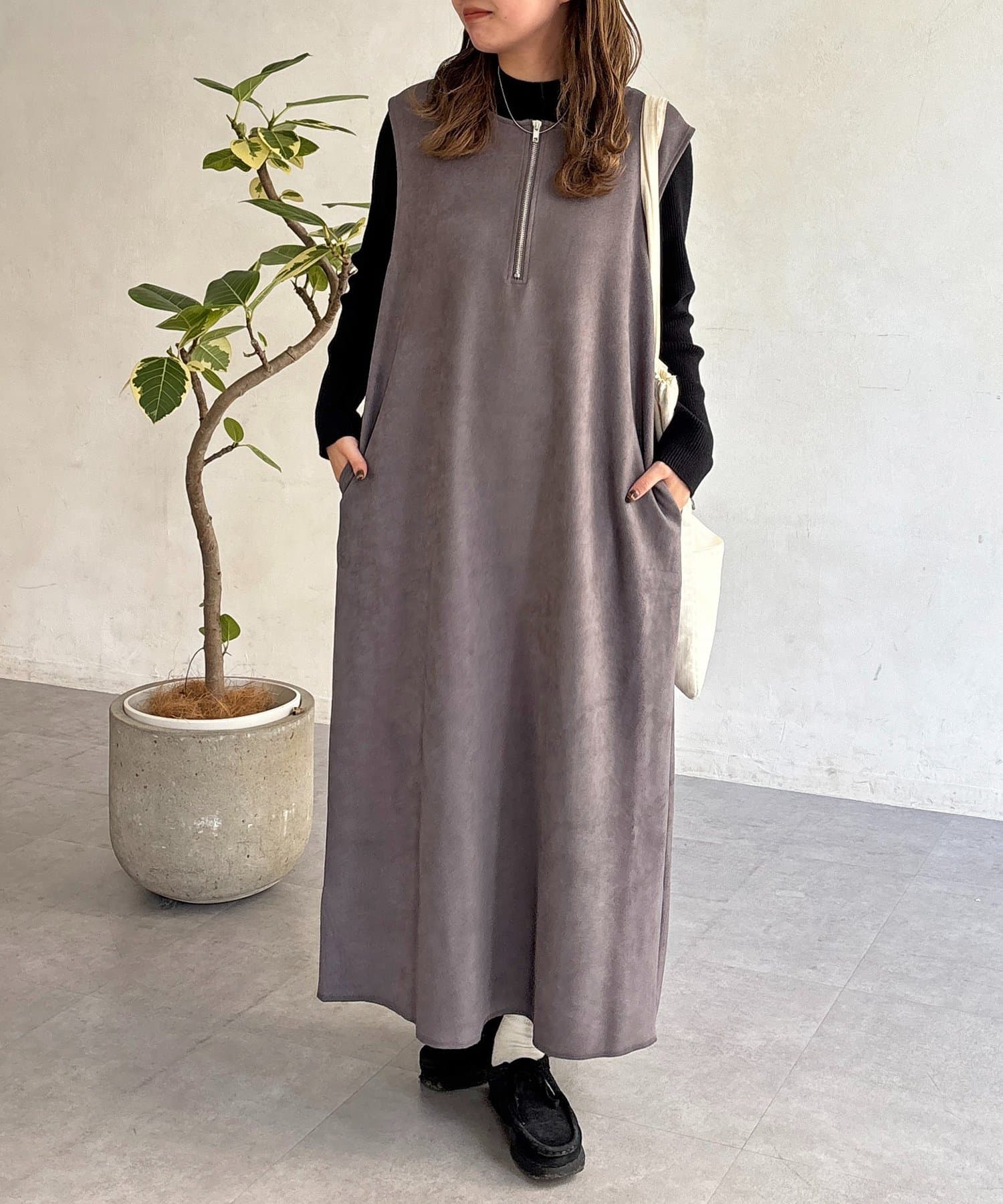 CPCM(シーピーシーエム) インナーセットフェイクスエードジャンスカ