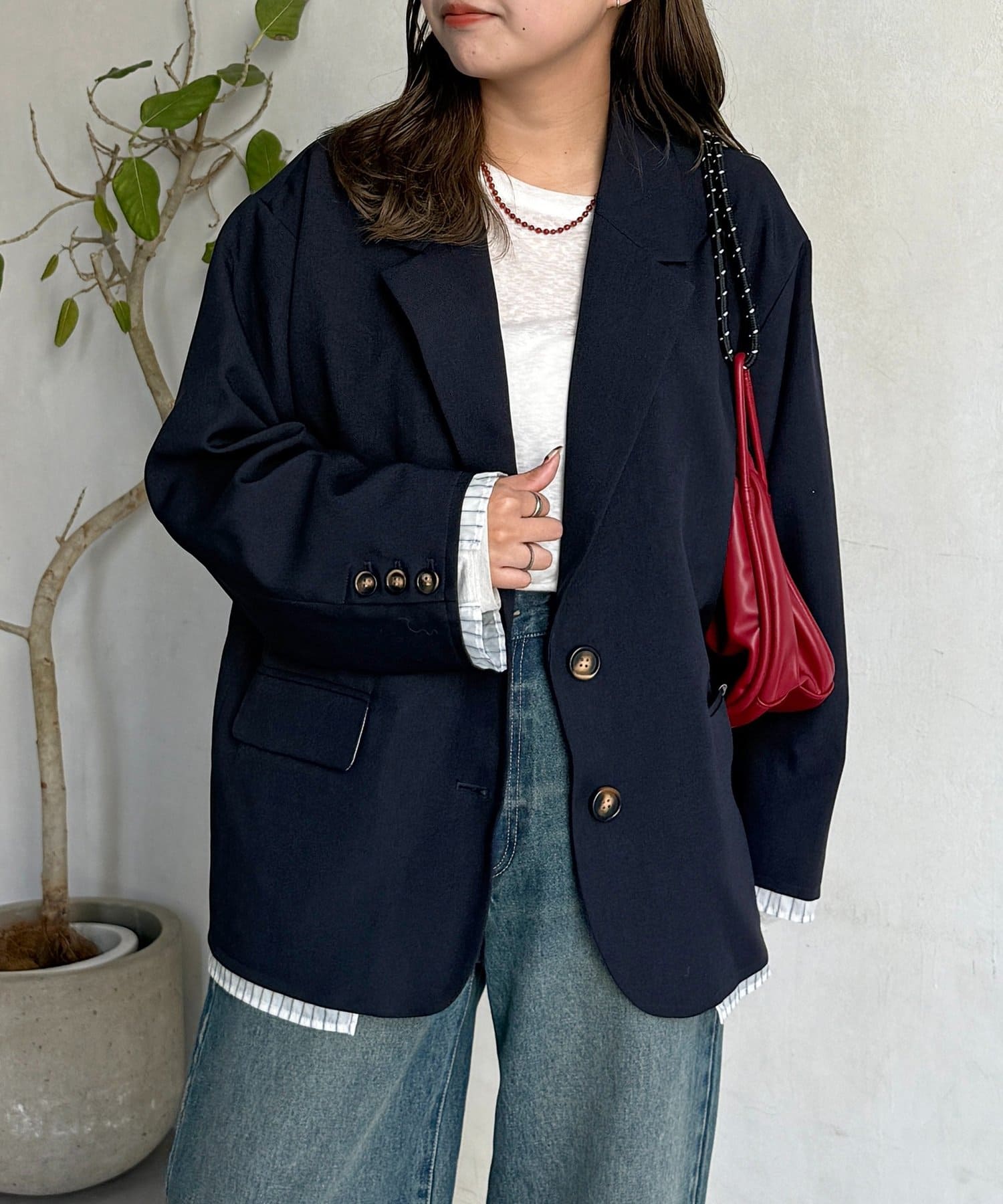 CPCM(シーピーシーエム) フェイクレイヤードテーラードジャケット