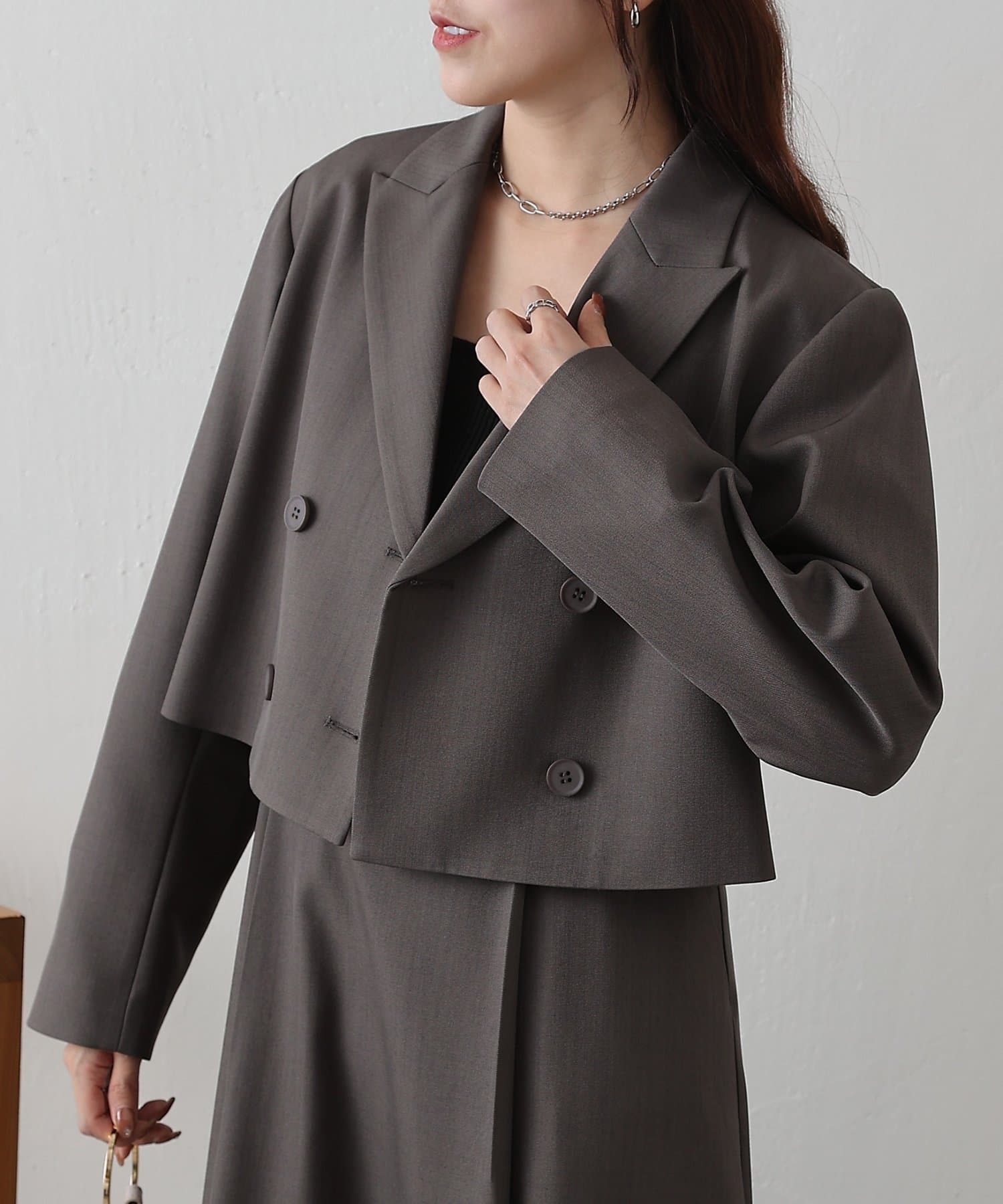 COLONY 2139(コロニー トゥーワンスリーナイン) 【セットアップ対応】クロップドWテーラードジャケット