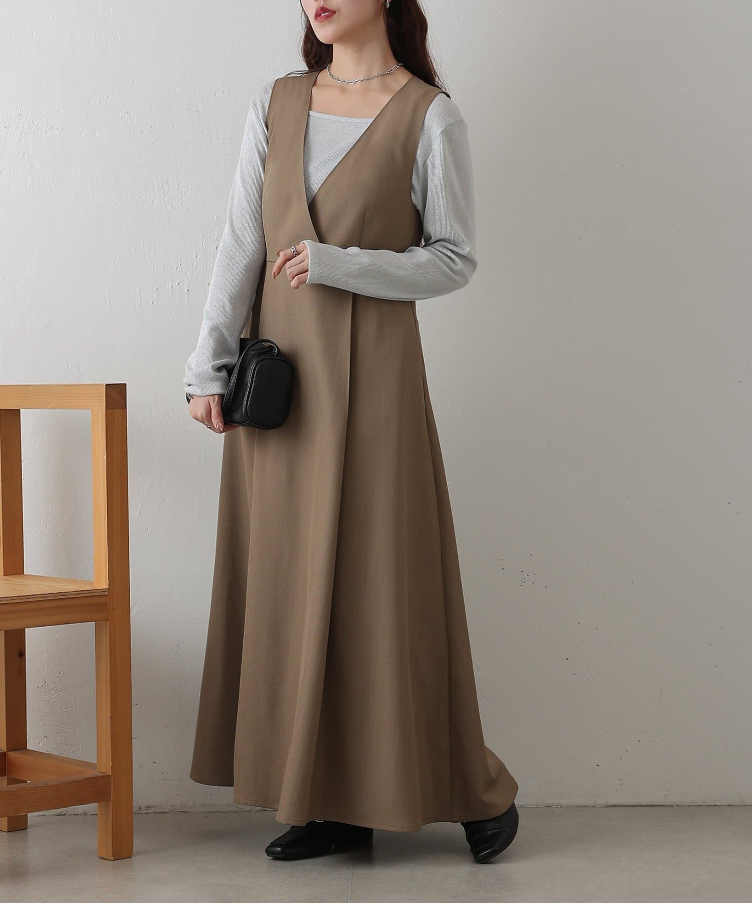 COLONY 2139(コロニー トゥーワンスリーナイン) 【セットアップ対応】カシュクールノースリーブワンピース