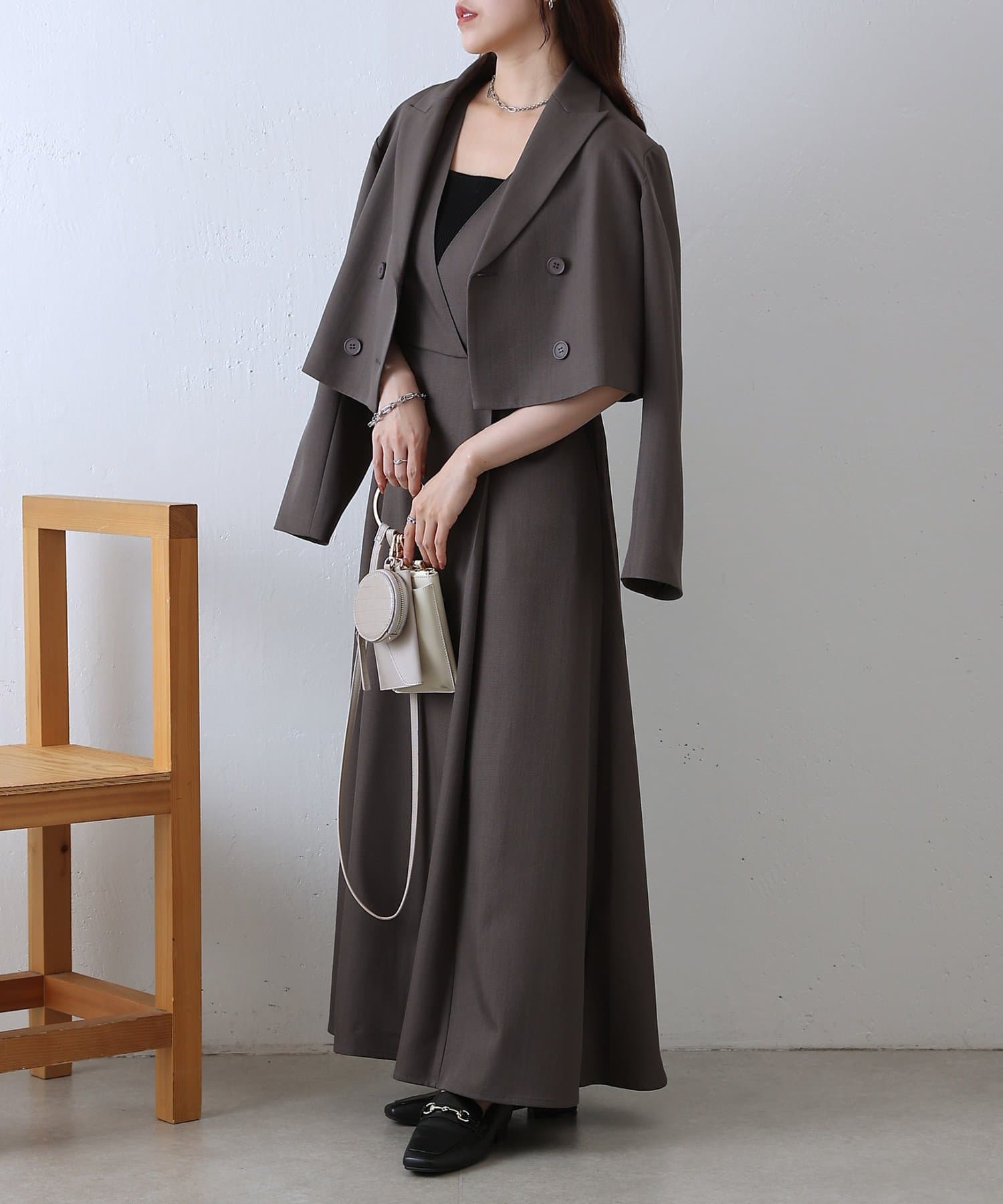 COLONY 2139(コロニー トゥーワンスリーナイン) 【セットアップ対応】カシュクールノースリーブワンピース