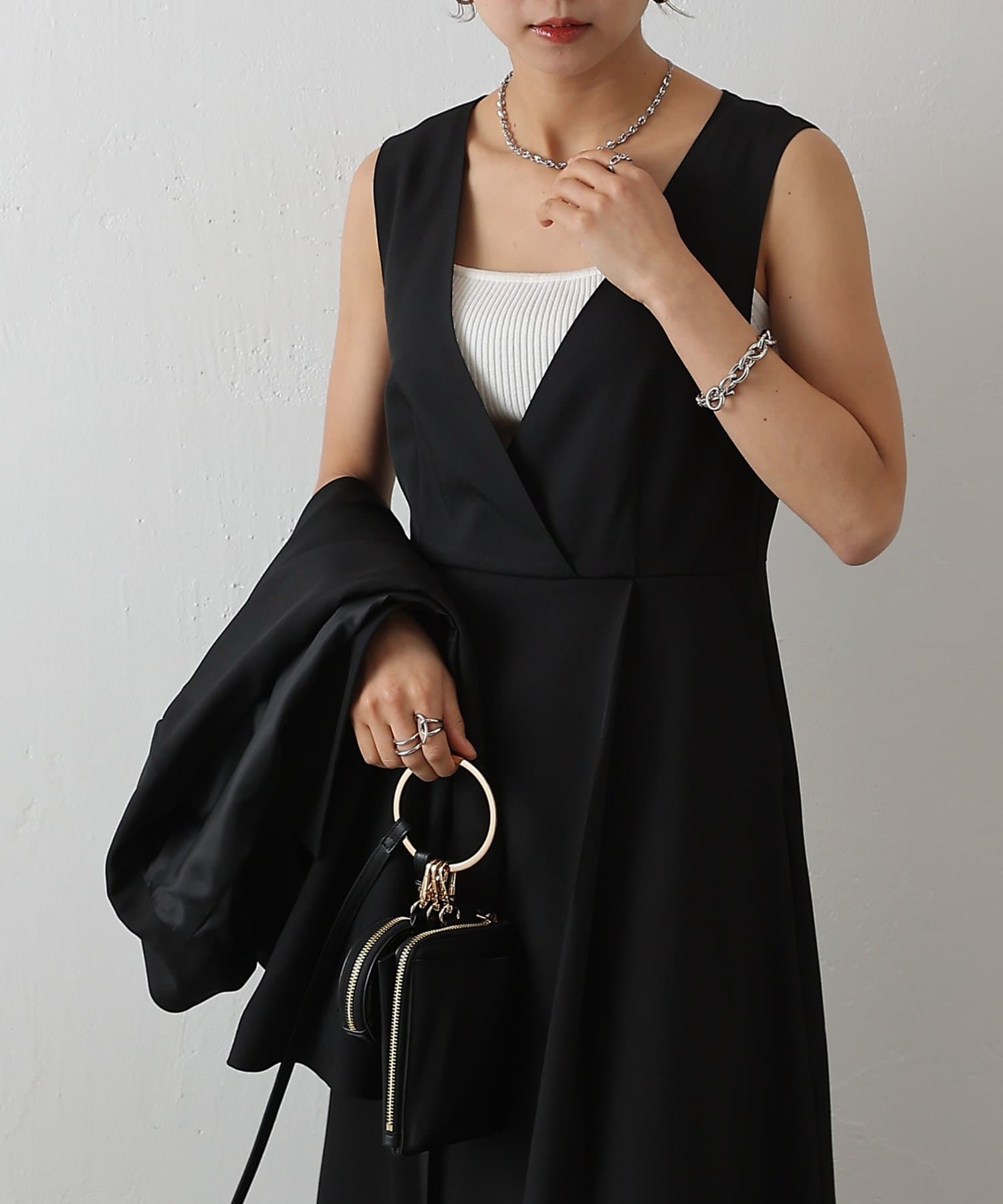 COLONY 2139(コロニー トゥーワンスリーナイン) 【セットアップ対応】カシュクールノースリーブワンピース