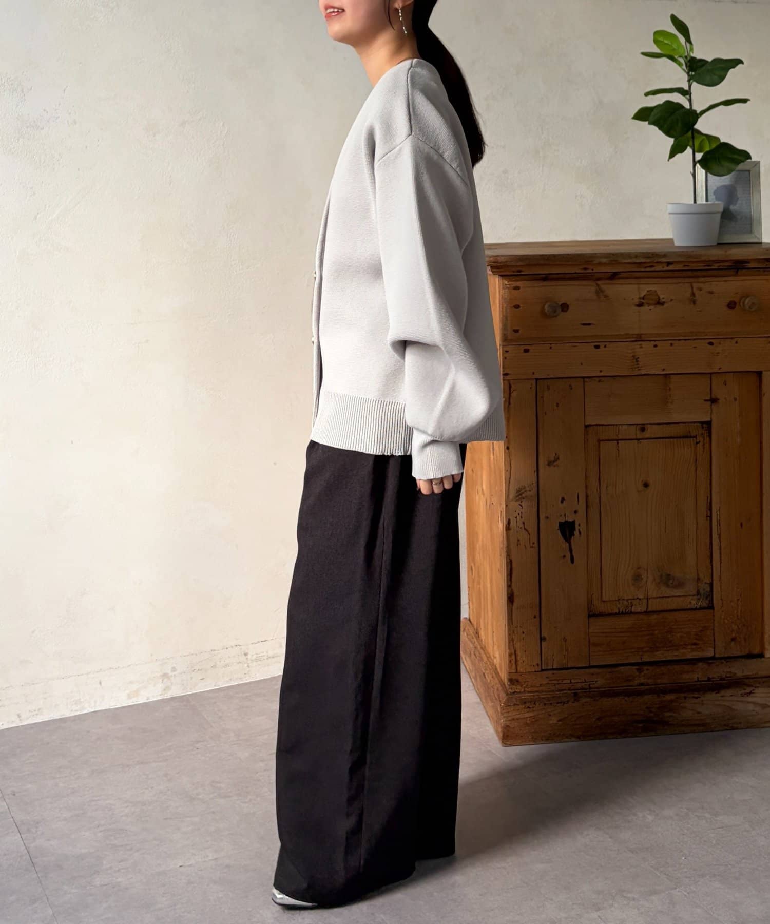 Chez toi(シェトワ) ニットテーラーカーディガン