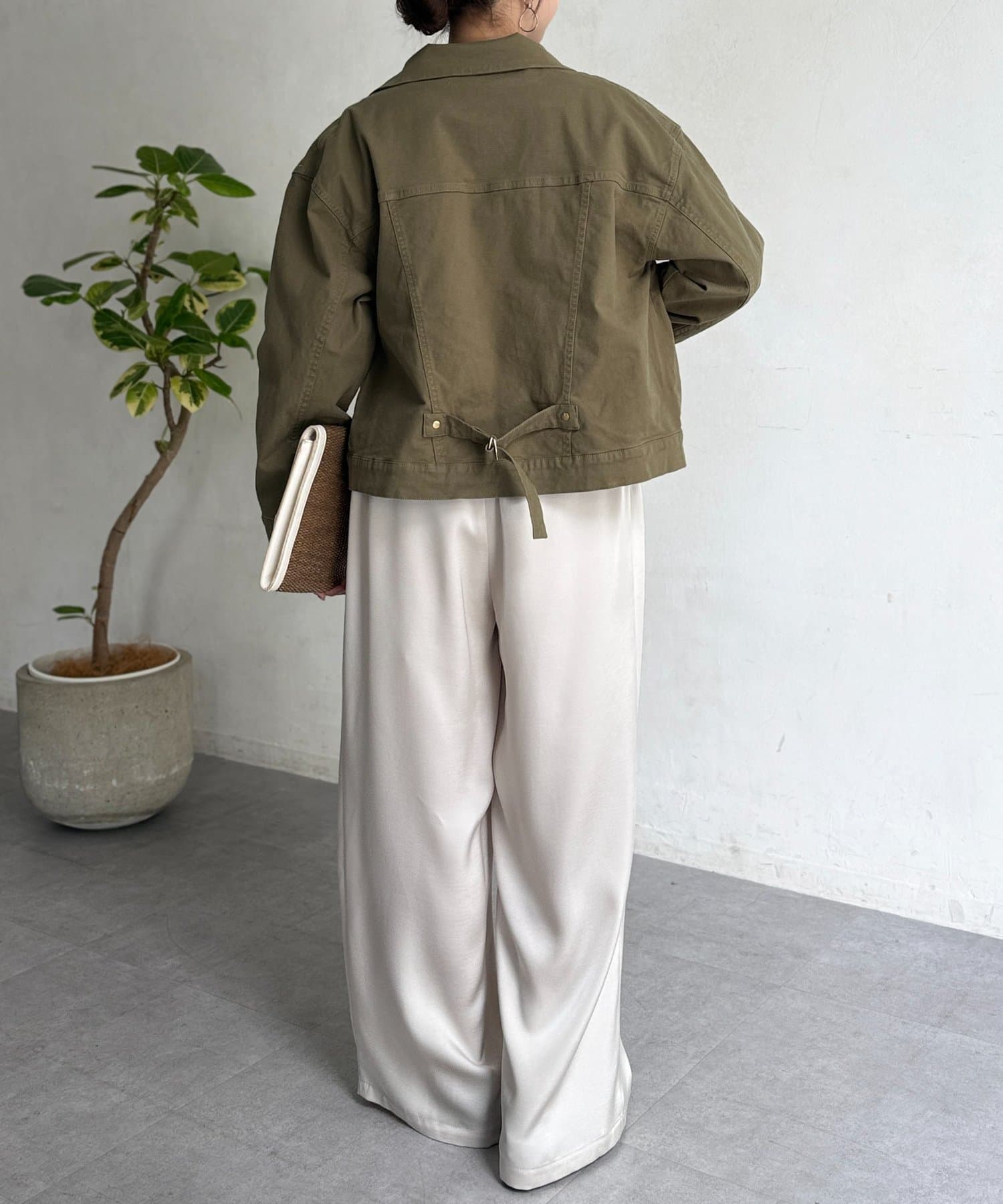 Chez toi(シェトワ) GLDボタン襟付きGジャン