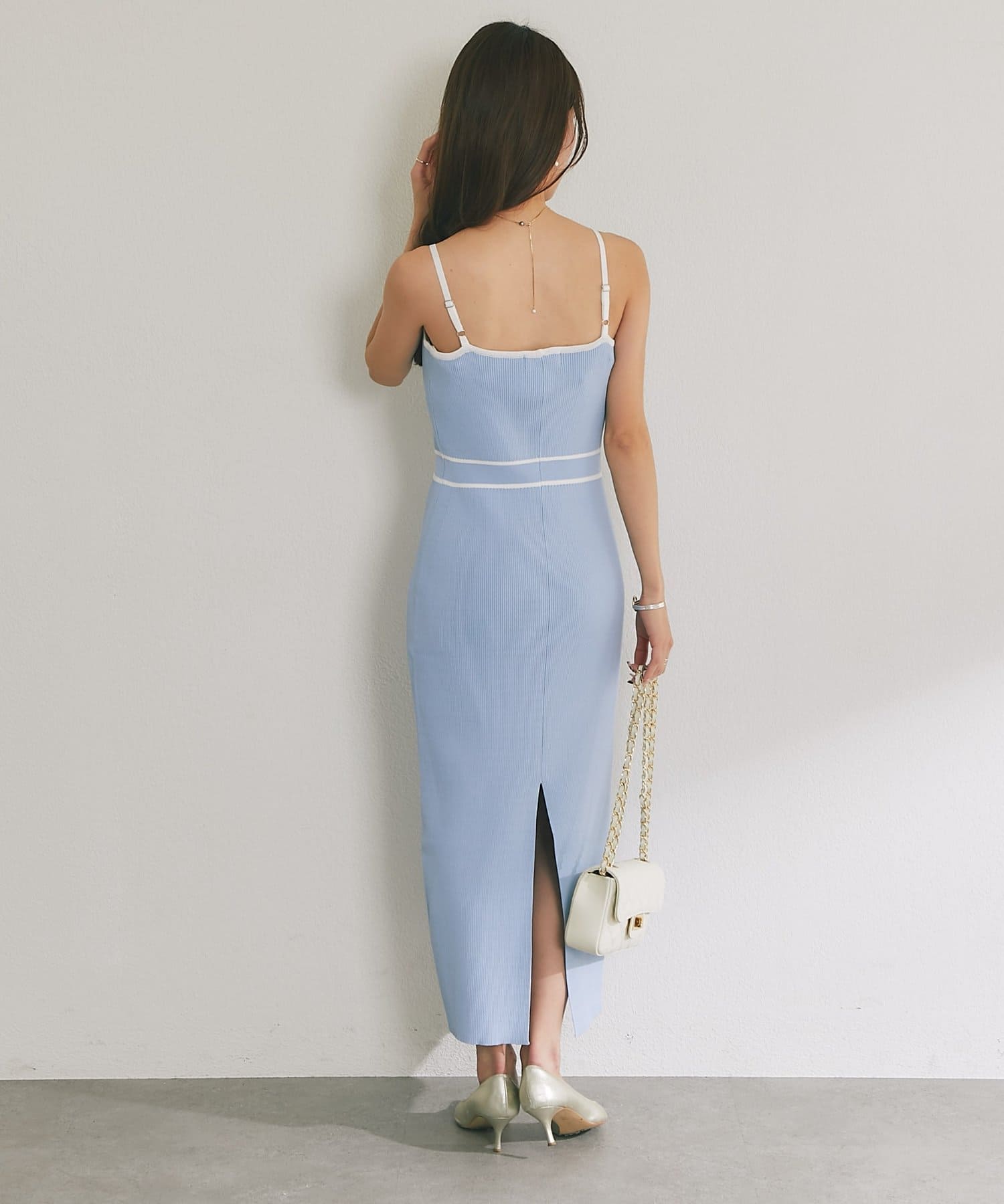 La boutique BonBon(ラブティックボンボン) バイカラーニットセットワンピース