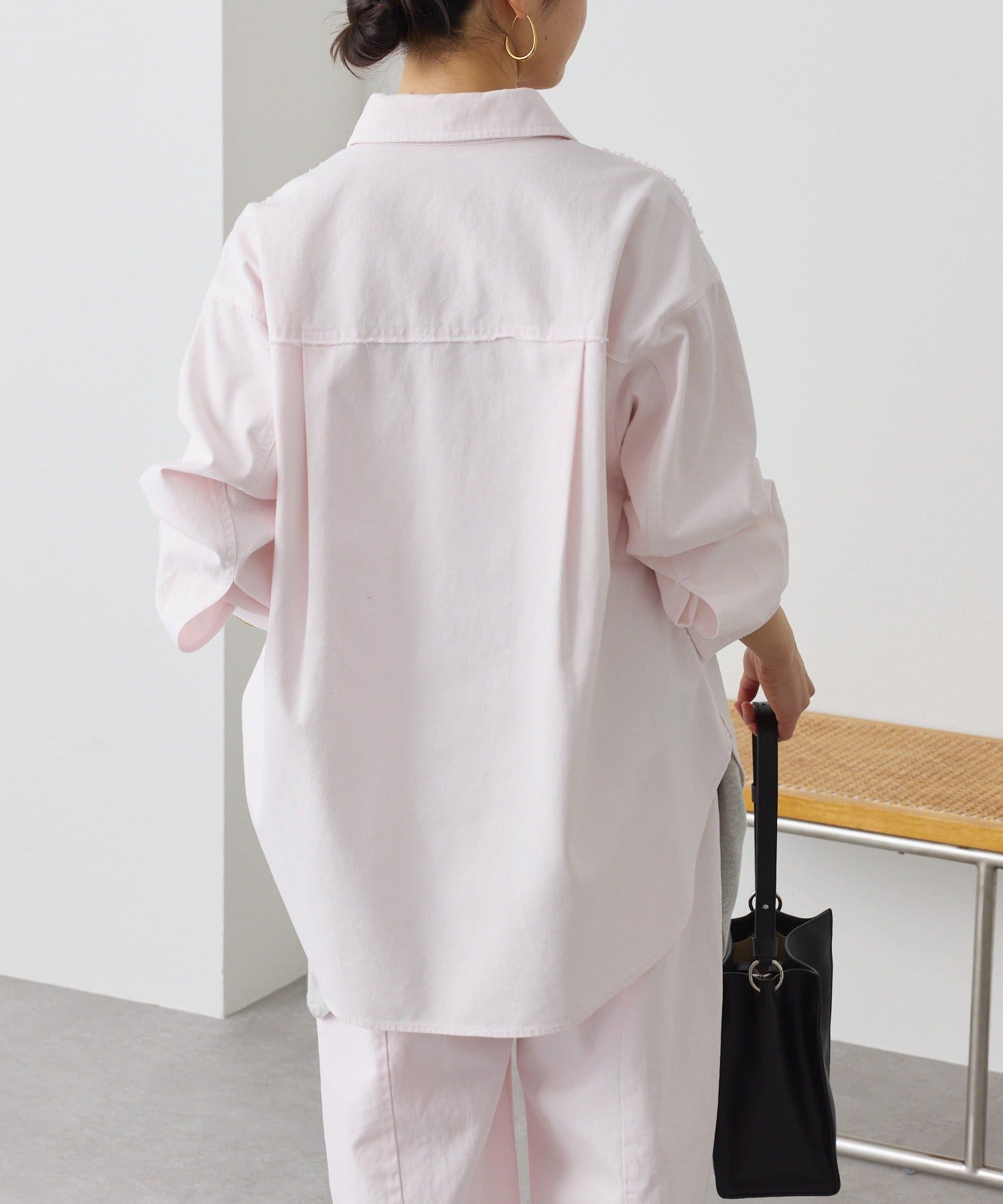 RIVE DROITE(リヴドロワ) 予約【セットアップ着用可能】ガーメントダイコットンツイルシャツ