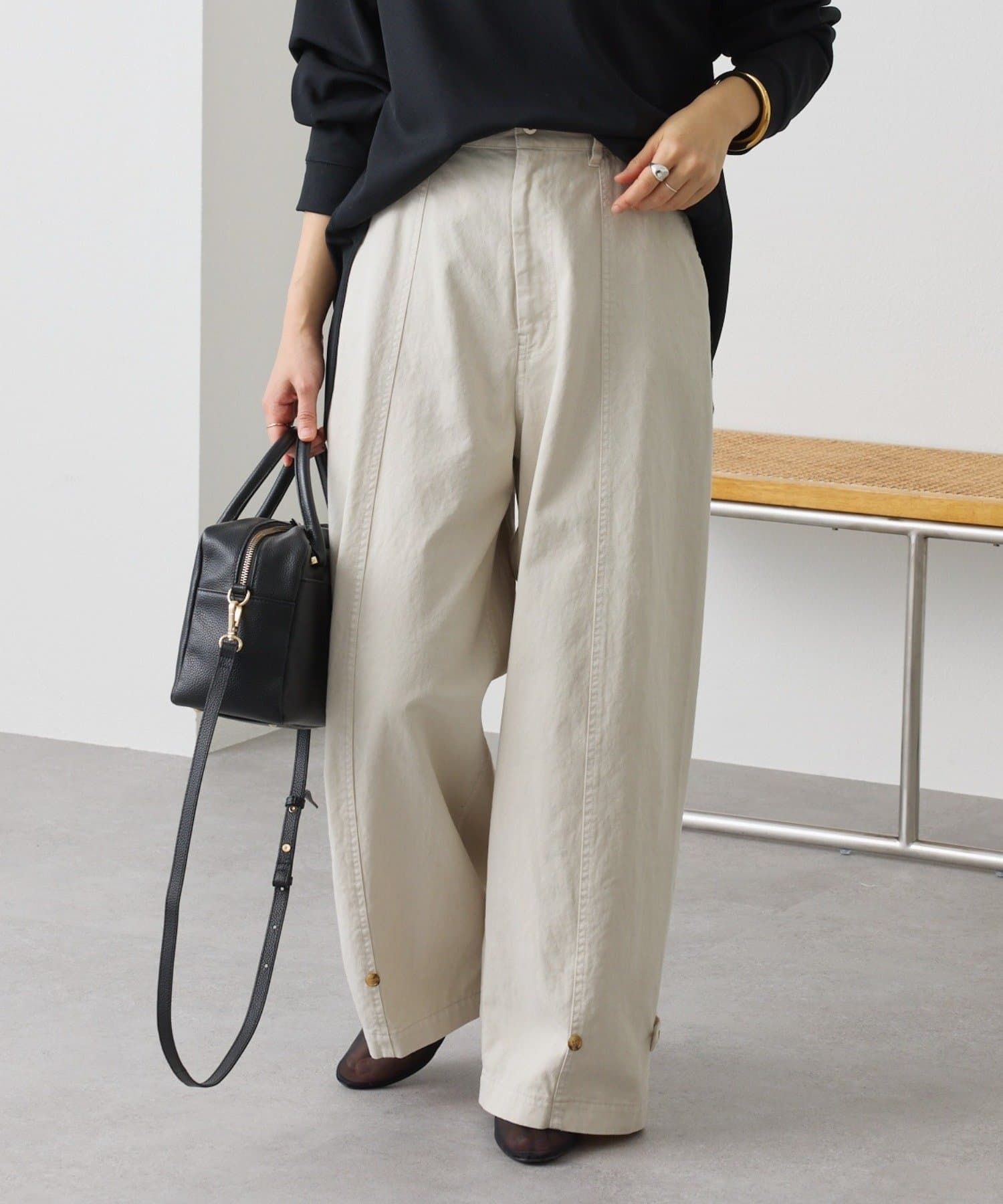 RIVE DROITE(リヴドロワ) 予約【セットアップ着用可能】ガーメントダイコットンツイルパンツ