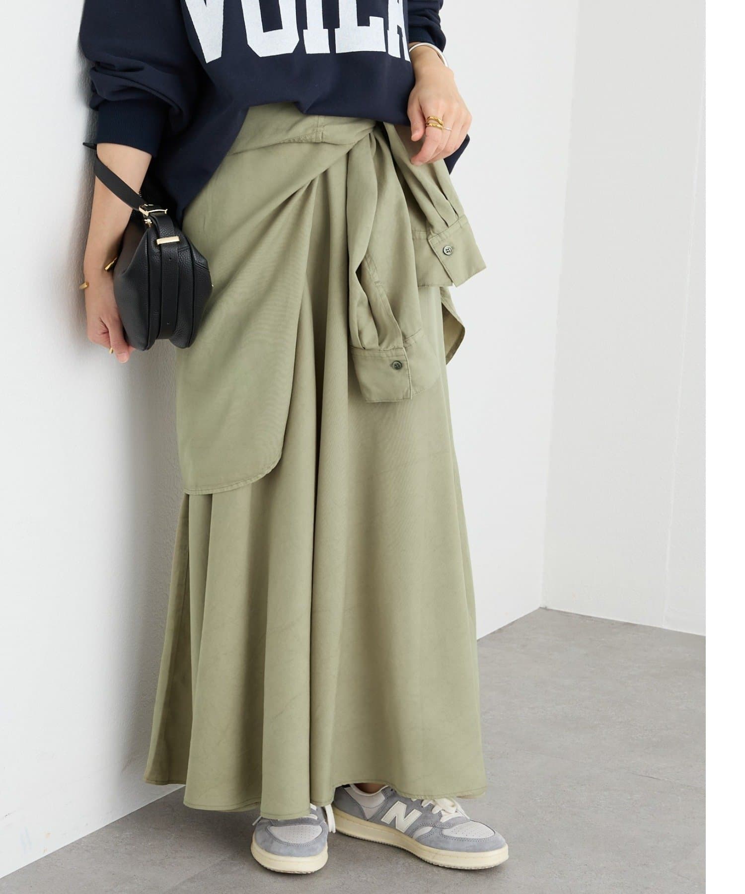 RIVE DROITE(リヴドロワ) 予約【セットアップ可/上品な落ち感】ガーメントダイフレアバイアススカート/2月下旬お届け予定