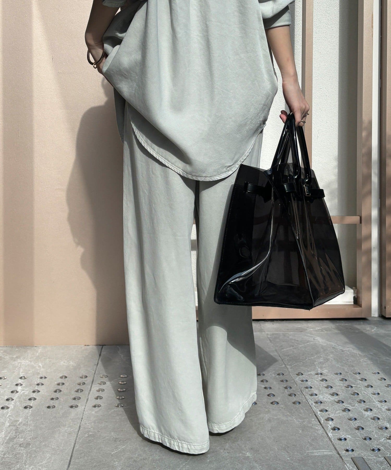 DOUDOU(ドゥドゥ) 【セットアップ可能】リヨセルタックパンツ