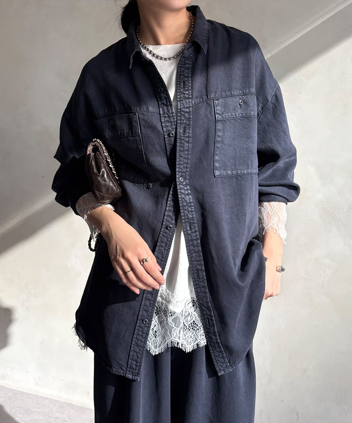 DOUDOU(ドゥドゥ) 【セットアップ可能】リヨセルシャツ