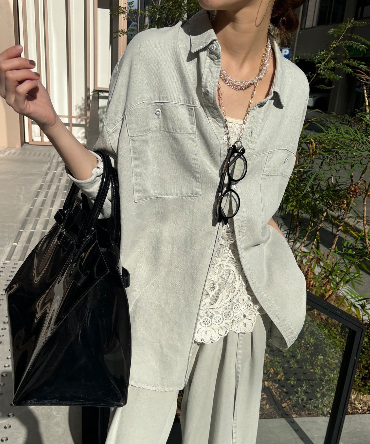 DOUDOU(ドゥドゥ) 【セットアップ可能】リヨセルシャツ