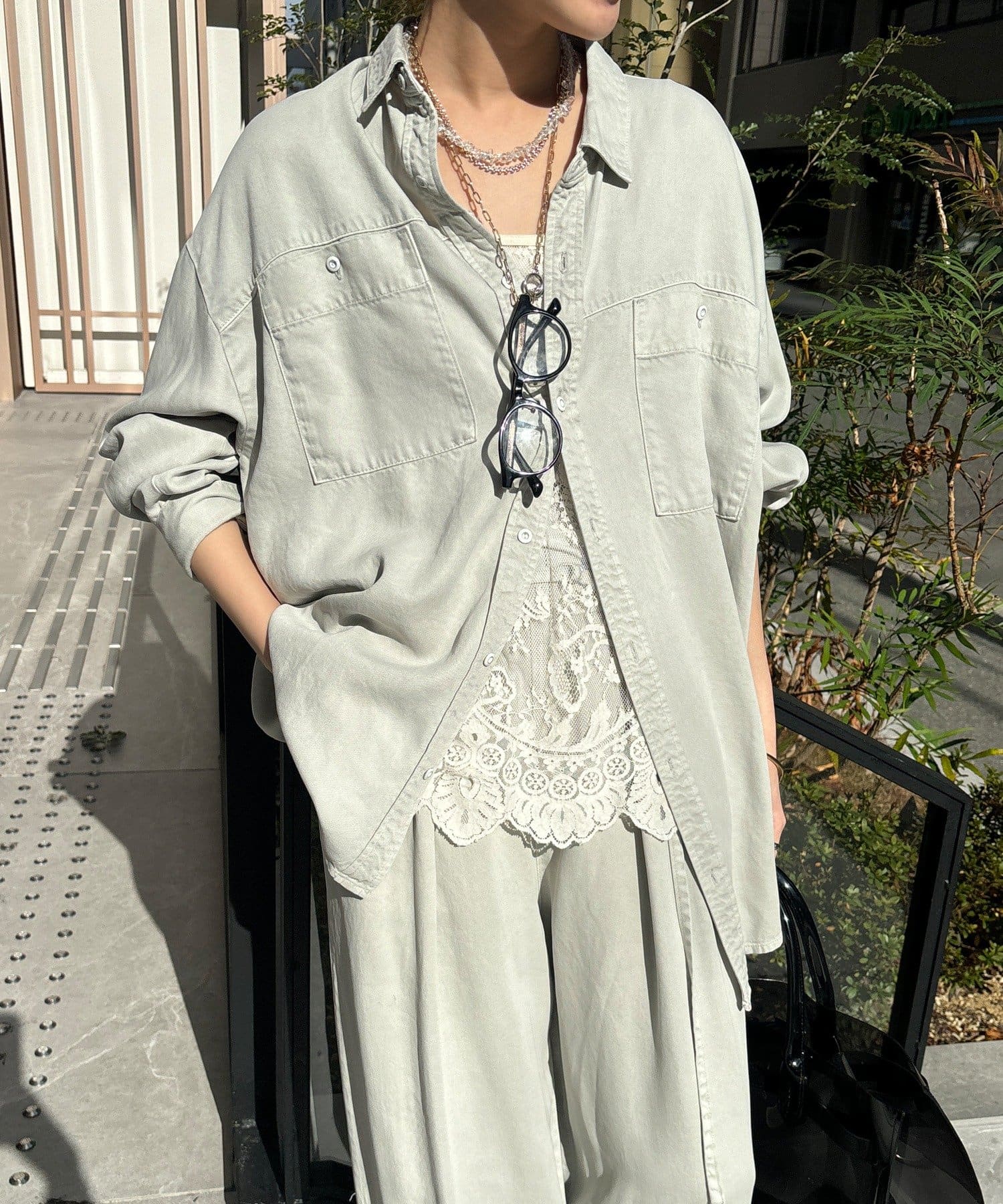 DOUDOU(ドゥドゥ) 【セットアップ可能】リヨセルシャツ