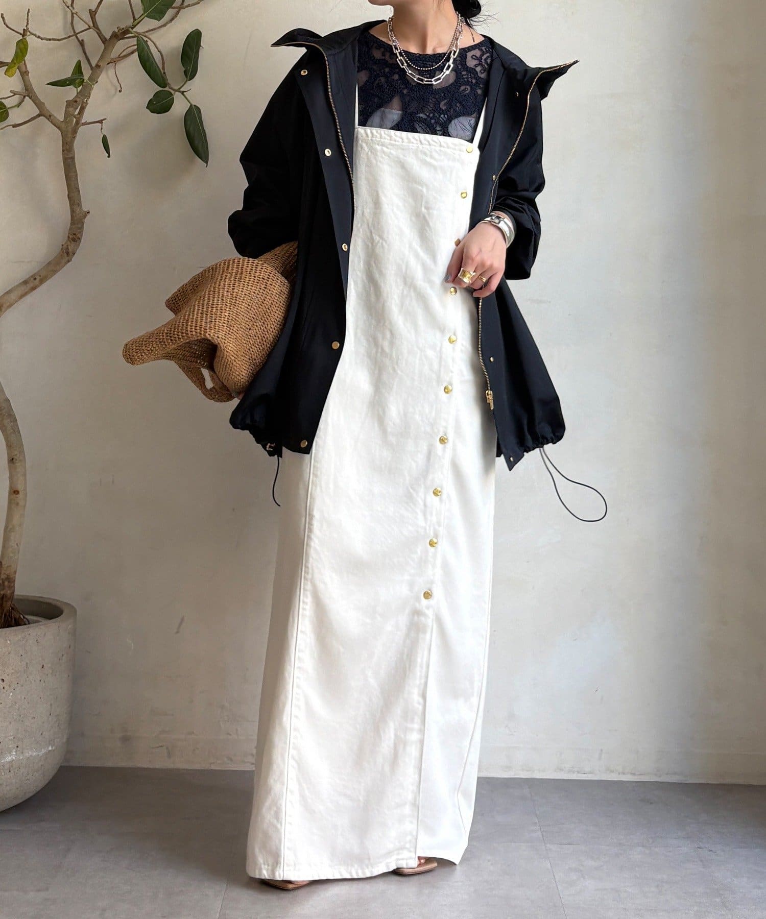 DOUDOU(ドゥドゥ) フロントボタンジャンスカ