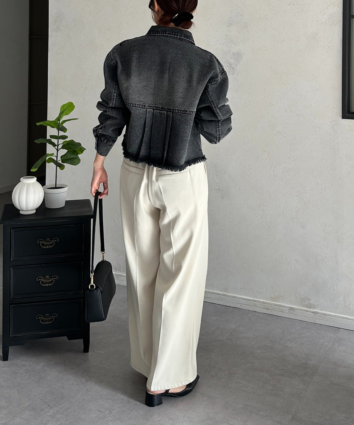 Thevon.(ゼヴォン) 裾フリンジショートGジャン