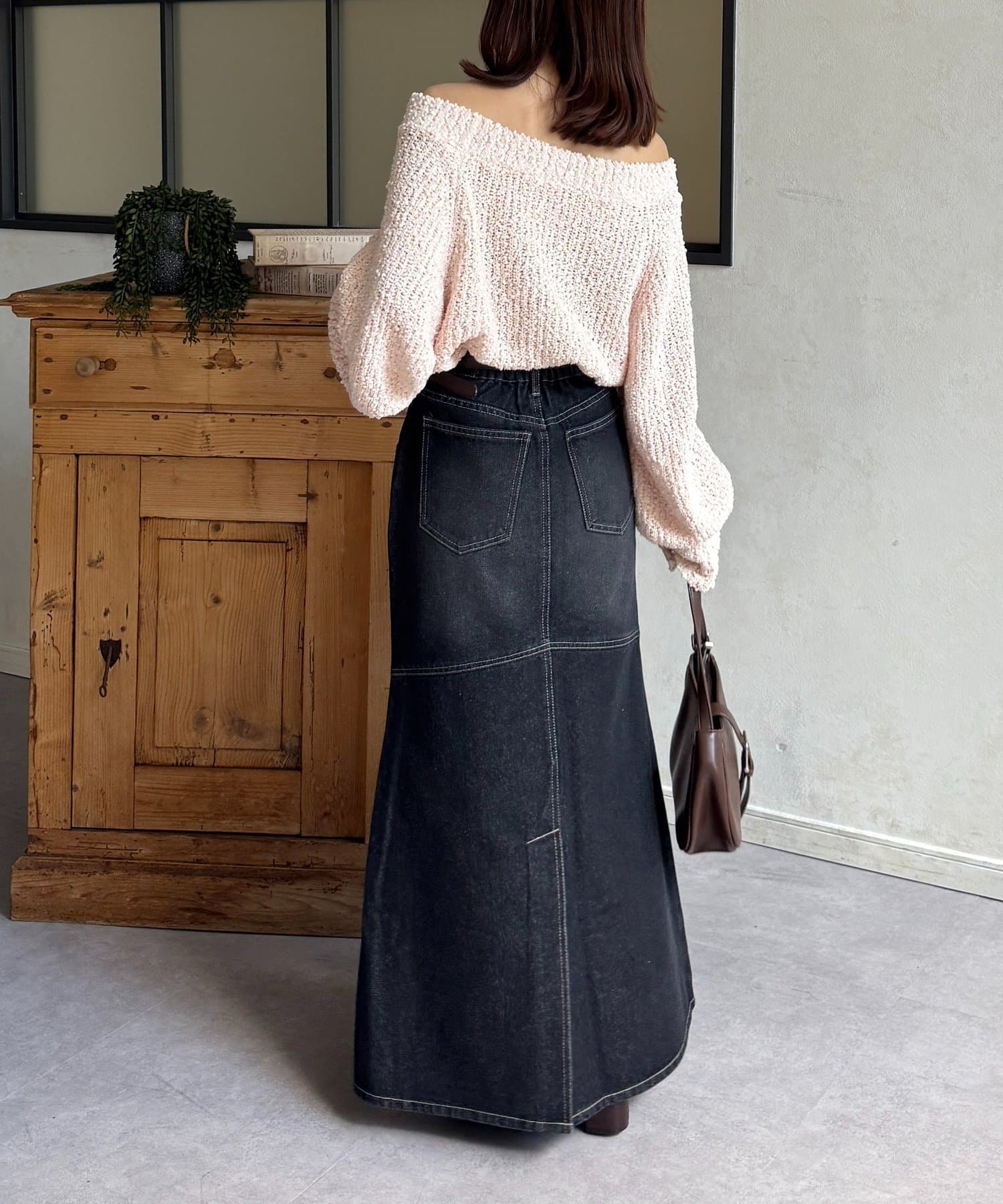 Thevon.(ゼヴォン) フリンジデニムマーメイドスカート