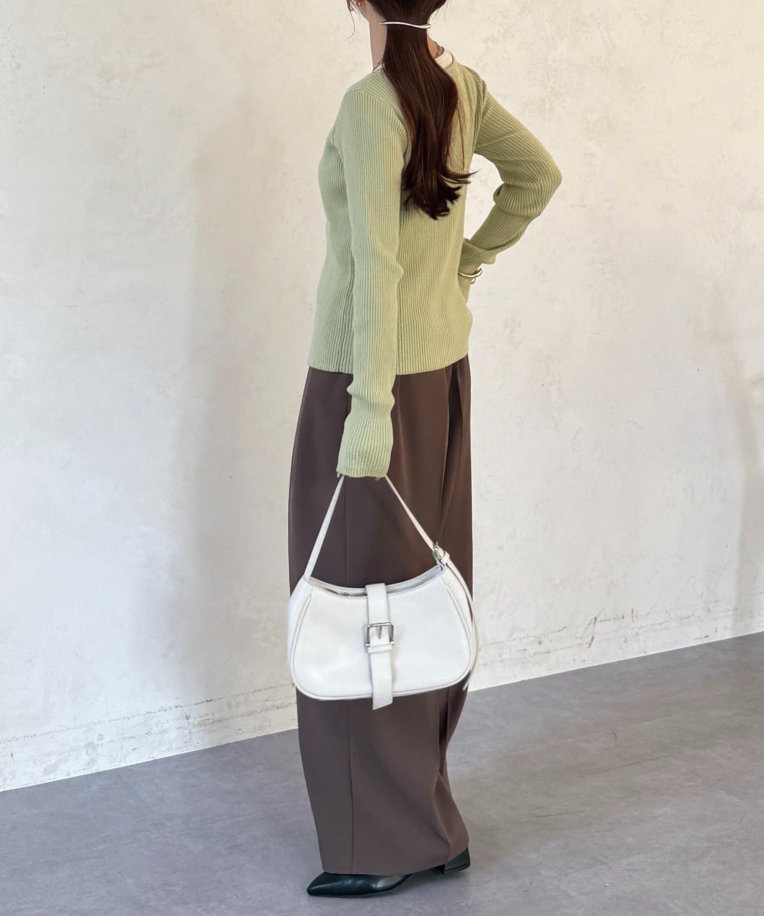 Thevon.(ゼヴォン) レイヤード風リブニットカーディガン