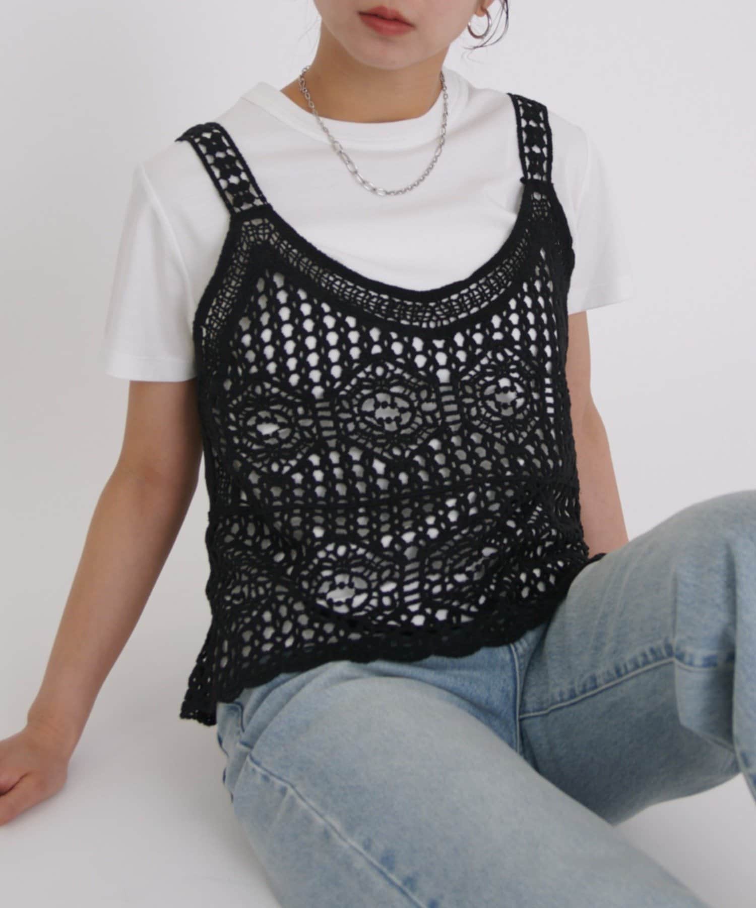 COLONY 2139(コロニー トゥーワンスリーナイン) かぎ針タンクトップ