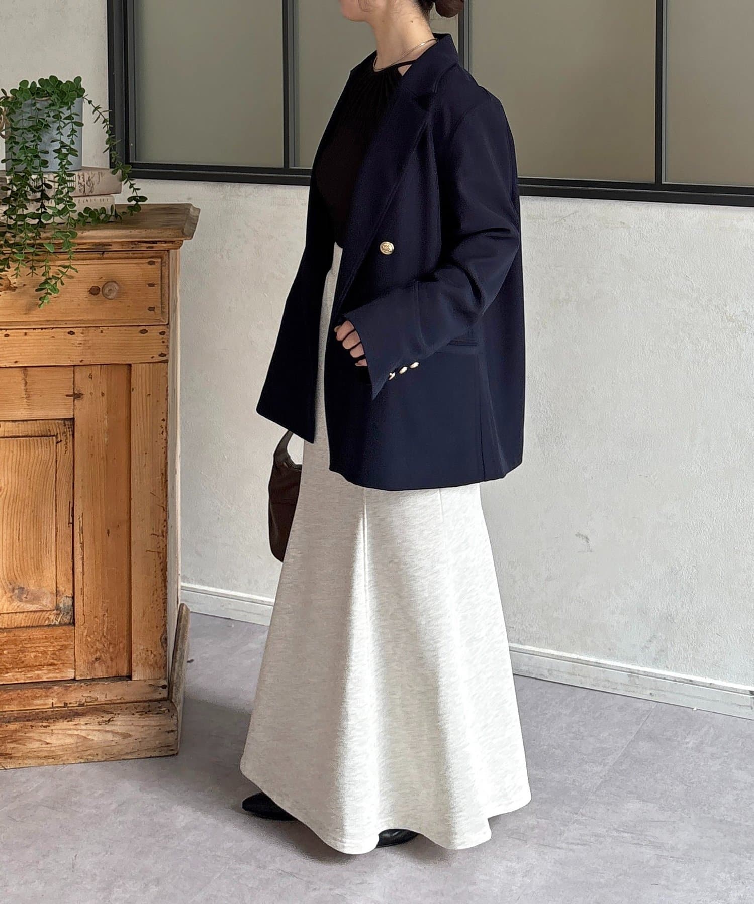 Thevon.(ゼヴォン) 変形ホルターネックリブプルオーバー