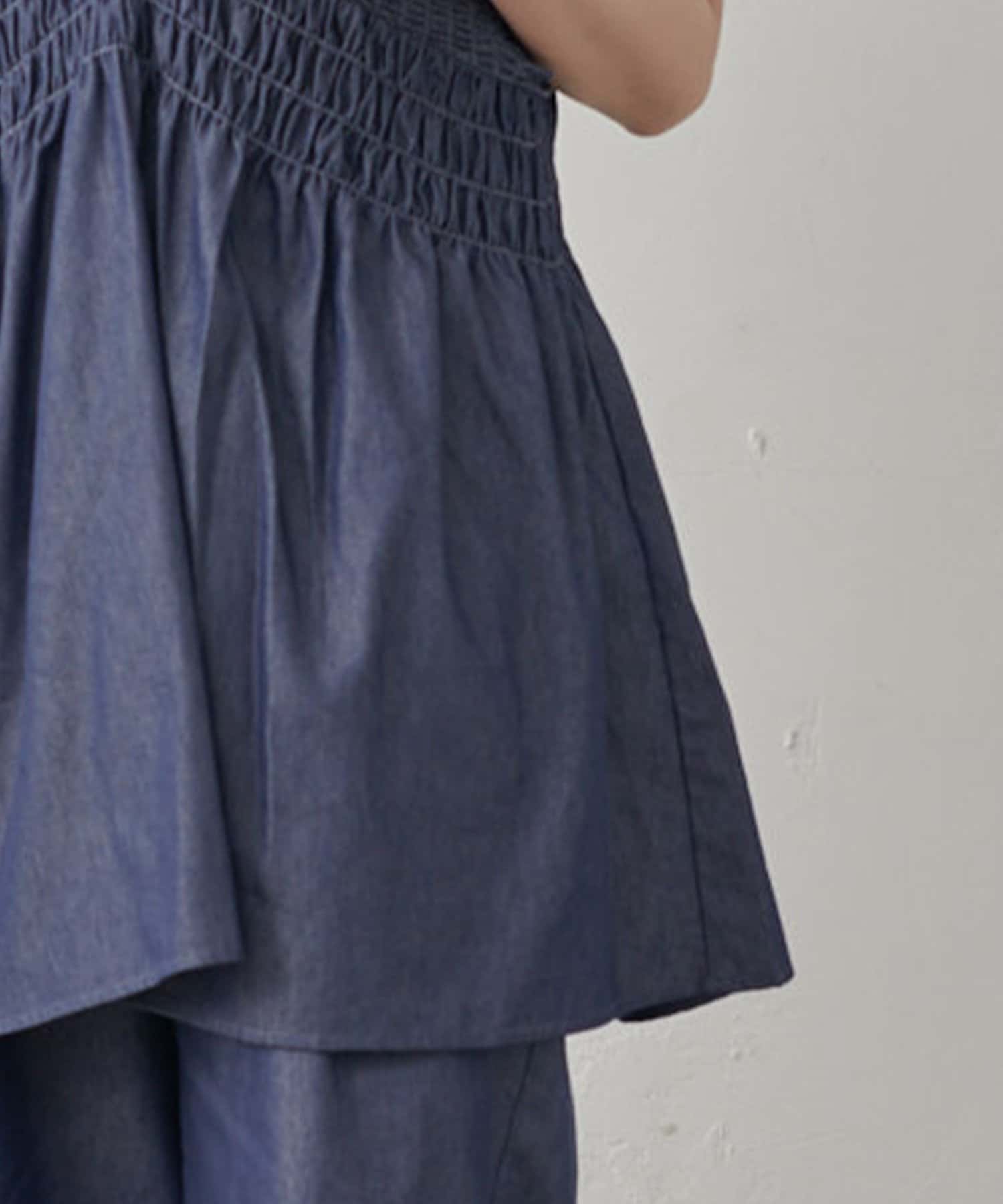 COLONY 2139(コロニー トゥーワンスリーナイン) 【WEB限定】シャーリングデニムチュニック