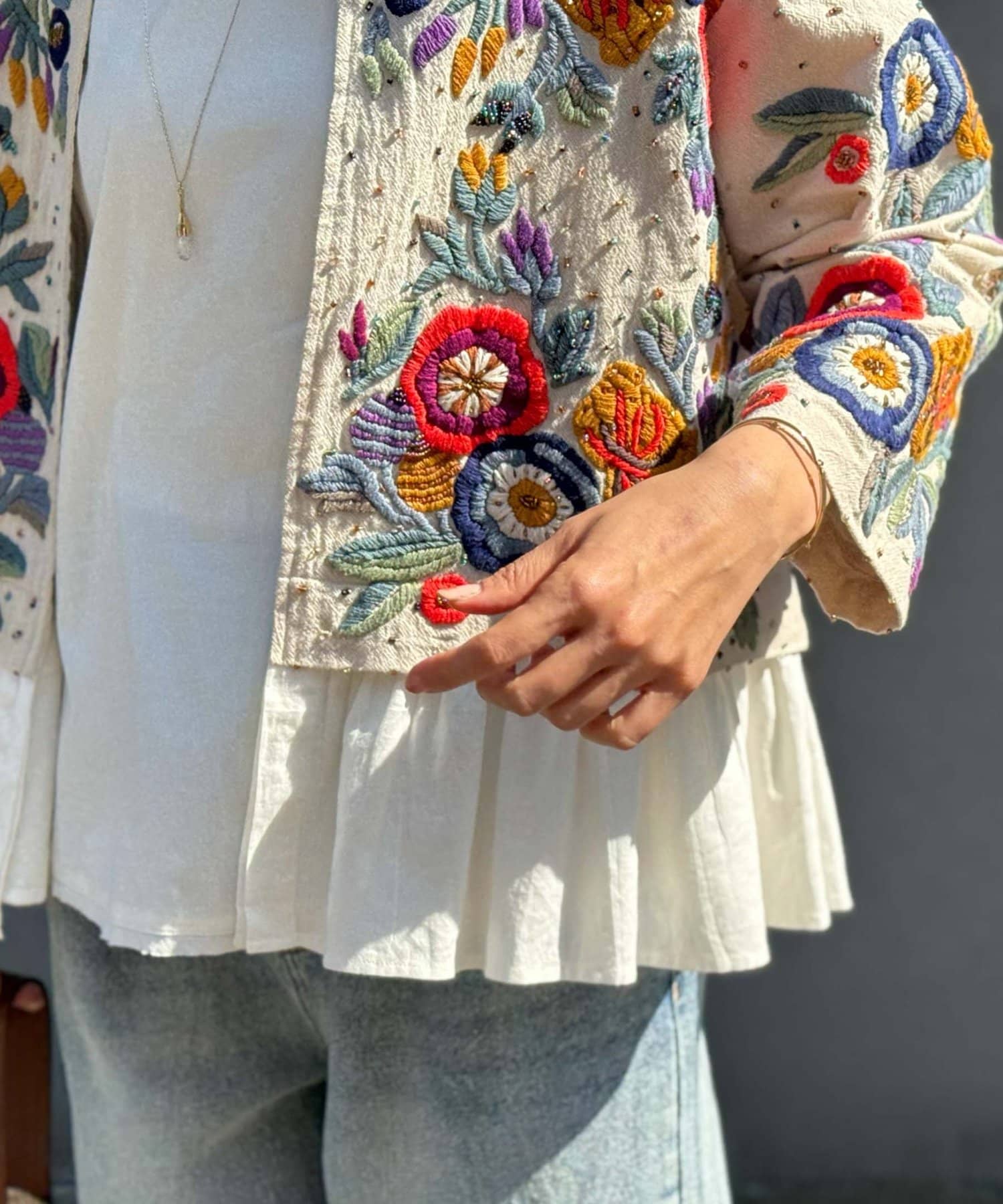 近日予約開始予定》ハンド刺繍裾フリルジャケット | BEARDSLEY