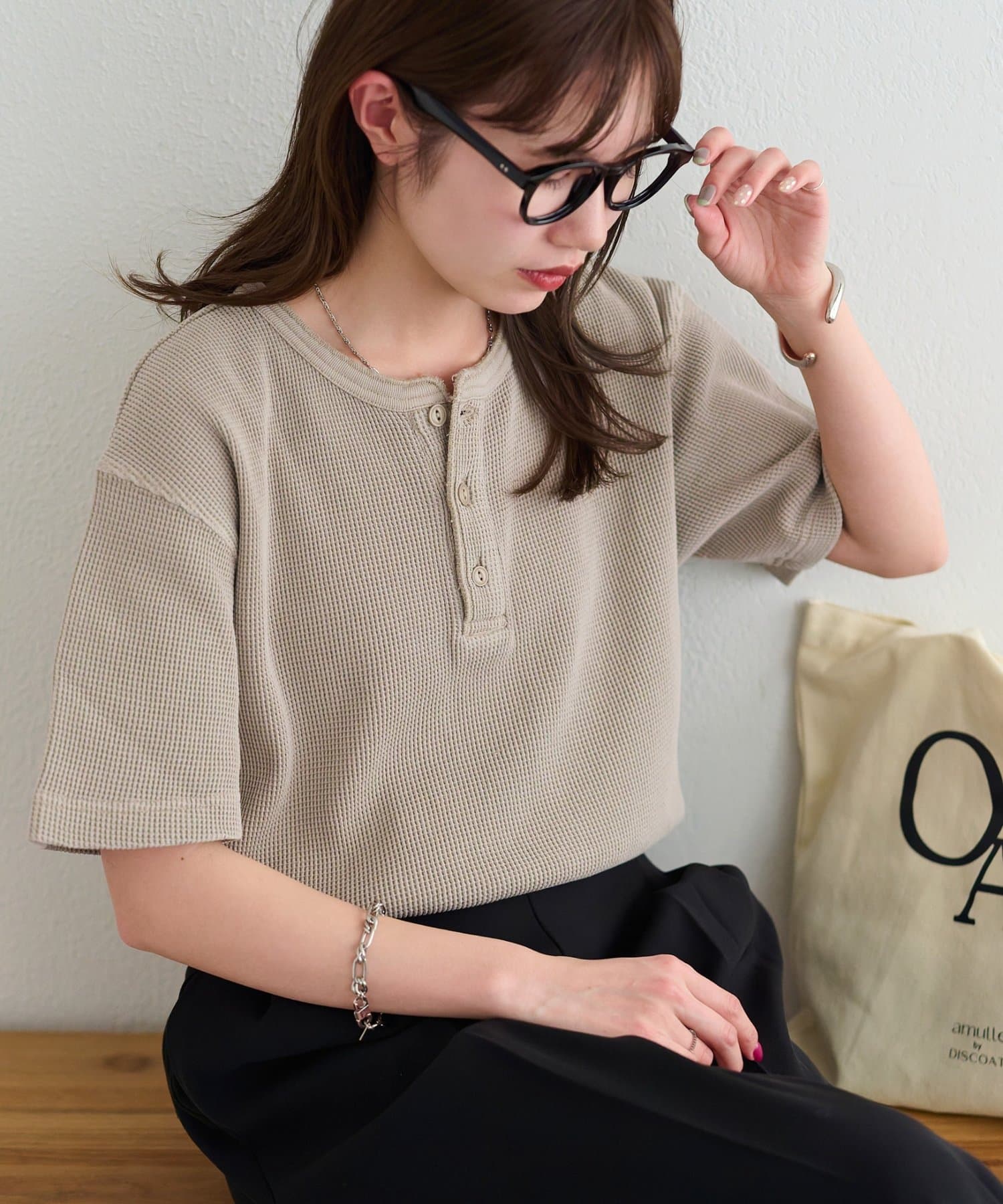 DISCOAT(ディスコート) 【Enlude/サイズ展開あり】ピグメントヘンリーネック《ユニセックス》