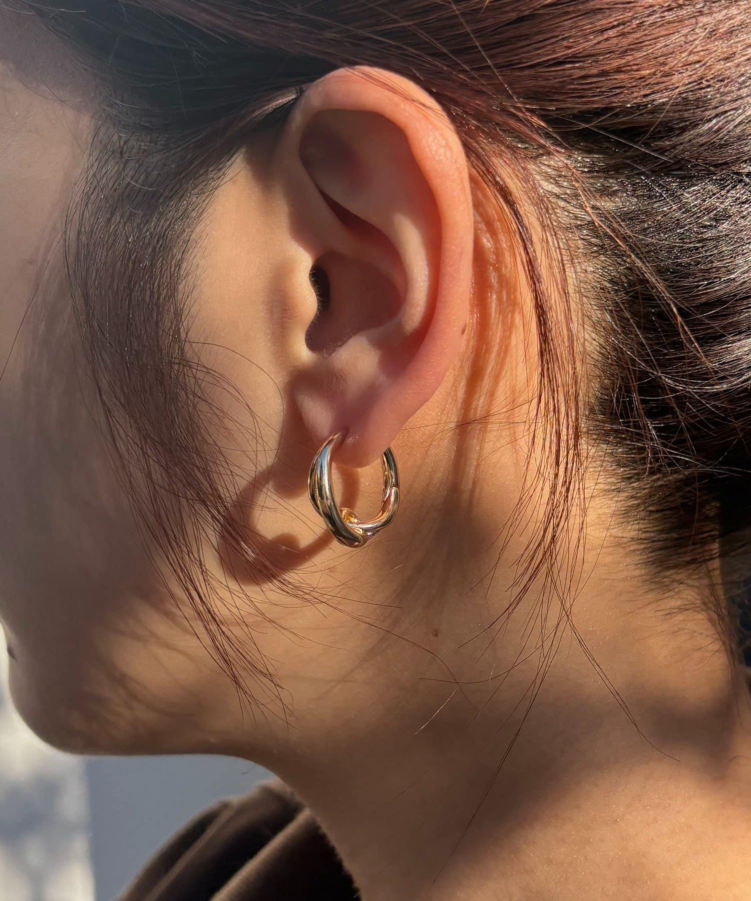 CAPRICIEUX LE'MAGE(カプリシュレマージュ) 〈GOLDY/ゴールディ〉ノットフープピアス