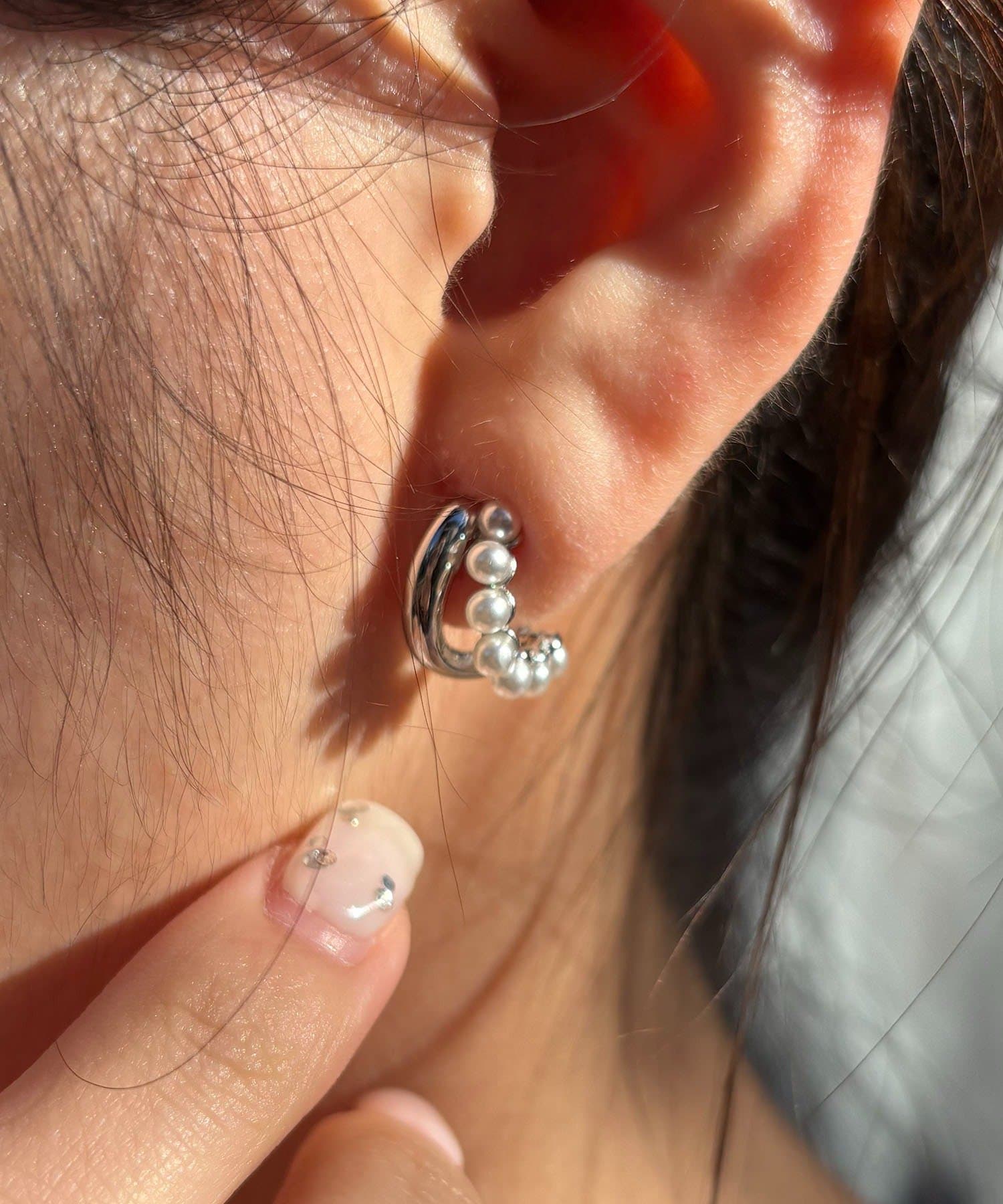 CAPRICIEUX LE'MAGE(カプリシュレマージュ) 〈GOLDY/ゴールディ〉2連パールコンビイヤリング